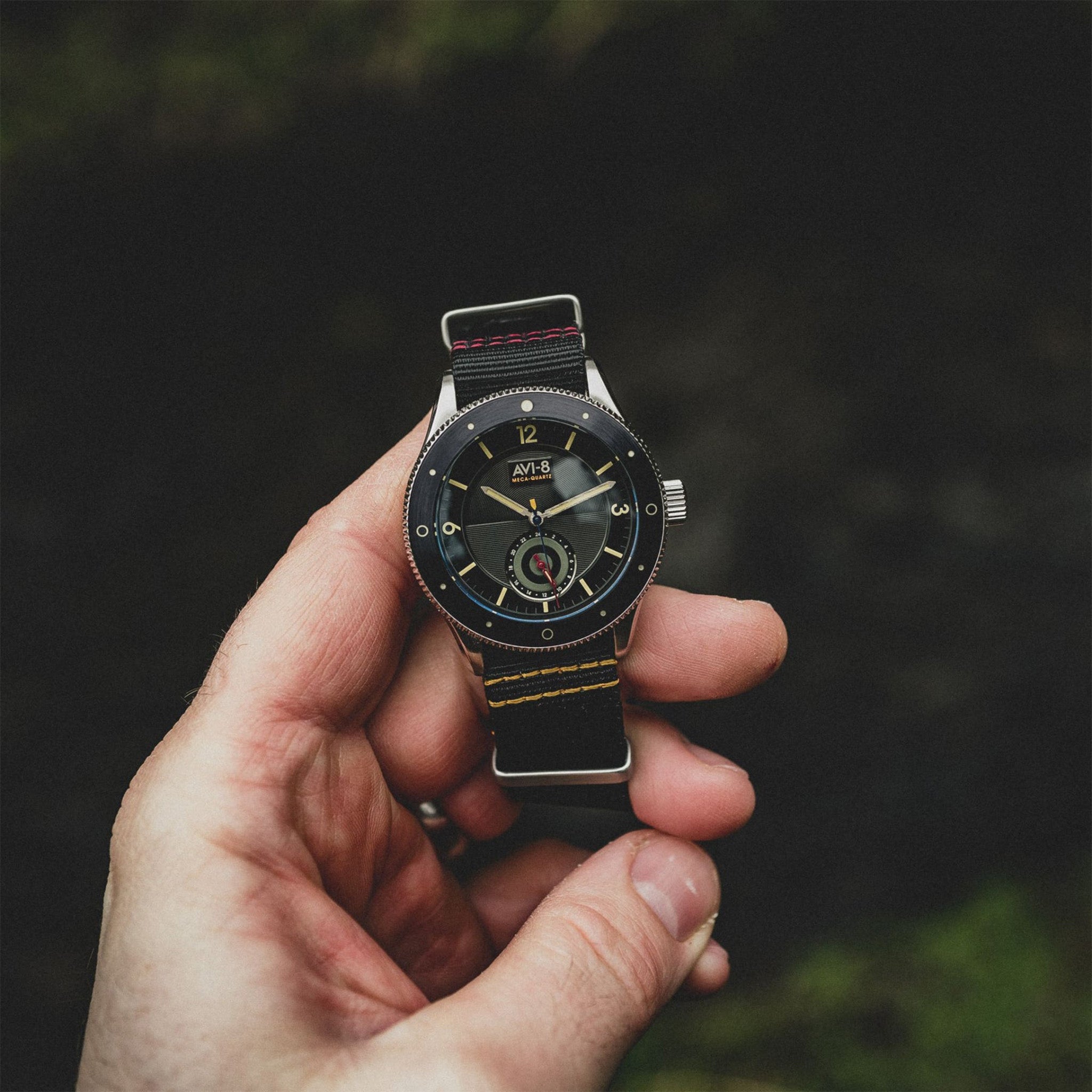 Flyboy Airmaster Sector Meca-Quartz | 40 mm | Raven Black