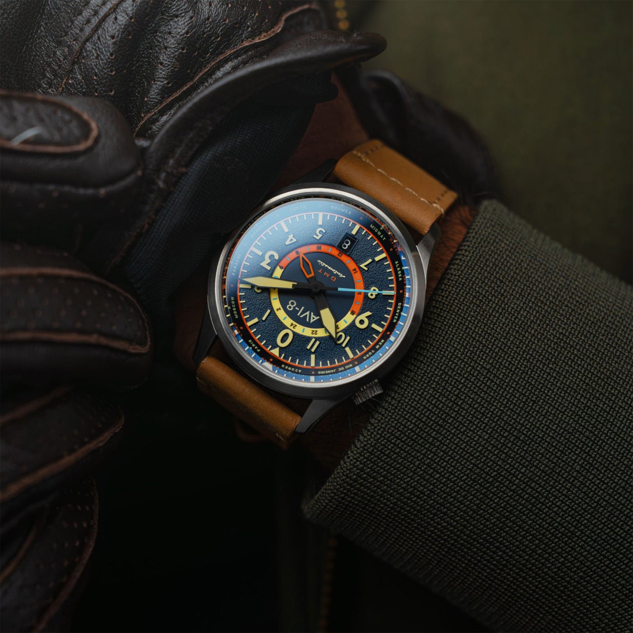 Flyboy Wingman Worldtimer GMT Automatic | 41 mm | Atlantic Blue