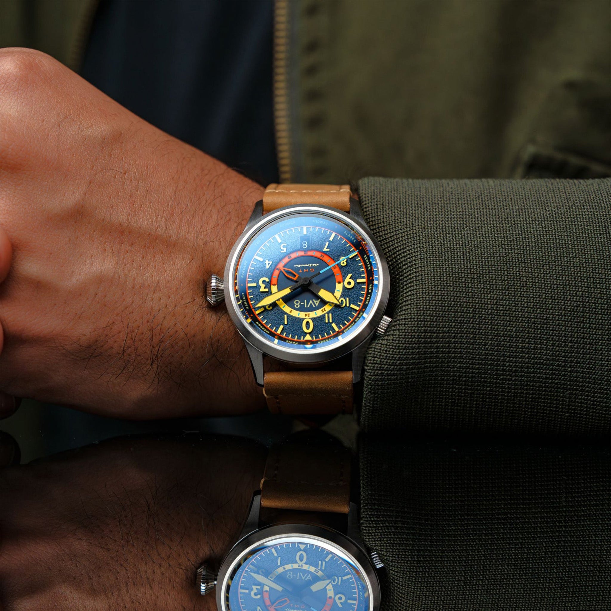 Flyboy Wingman Worldtimer GMT Automatic | 41 mm | Atlantic Blue