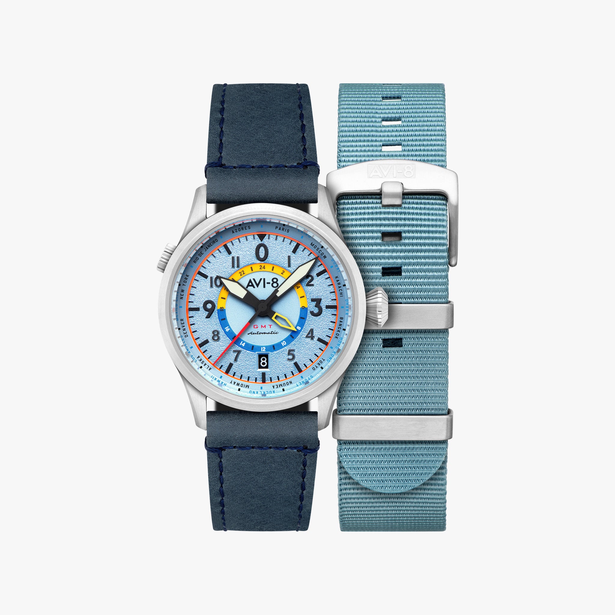 Flyboy Wingman Worldtimer GMT Automatic | 41 mm | Power Blue