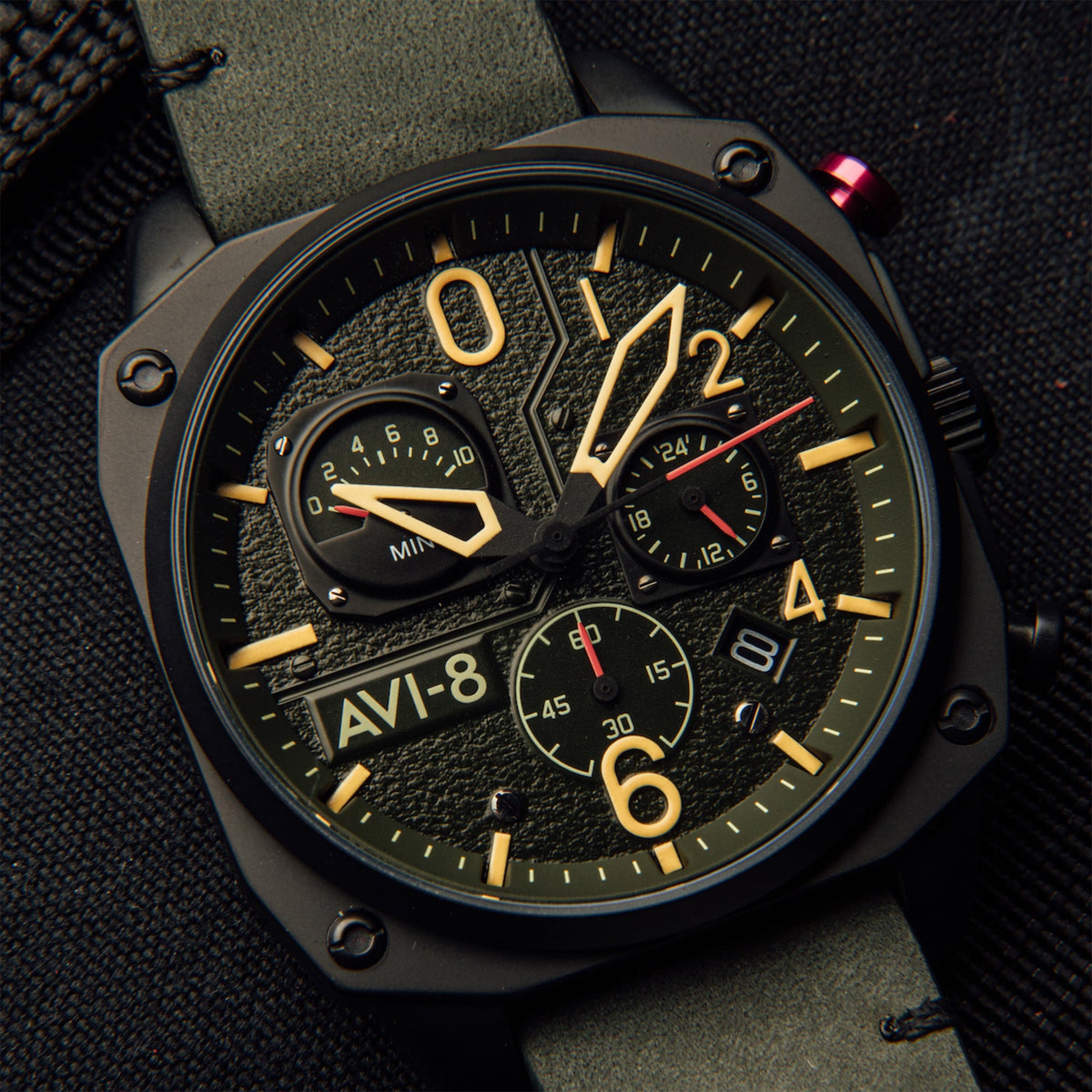 Hawker Hunter Retrograde Chronograph | 45 mm | Deep Green Black