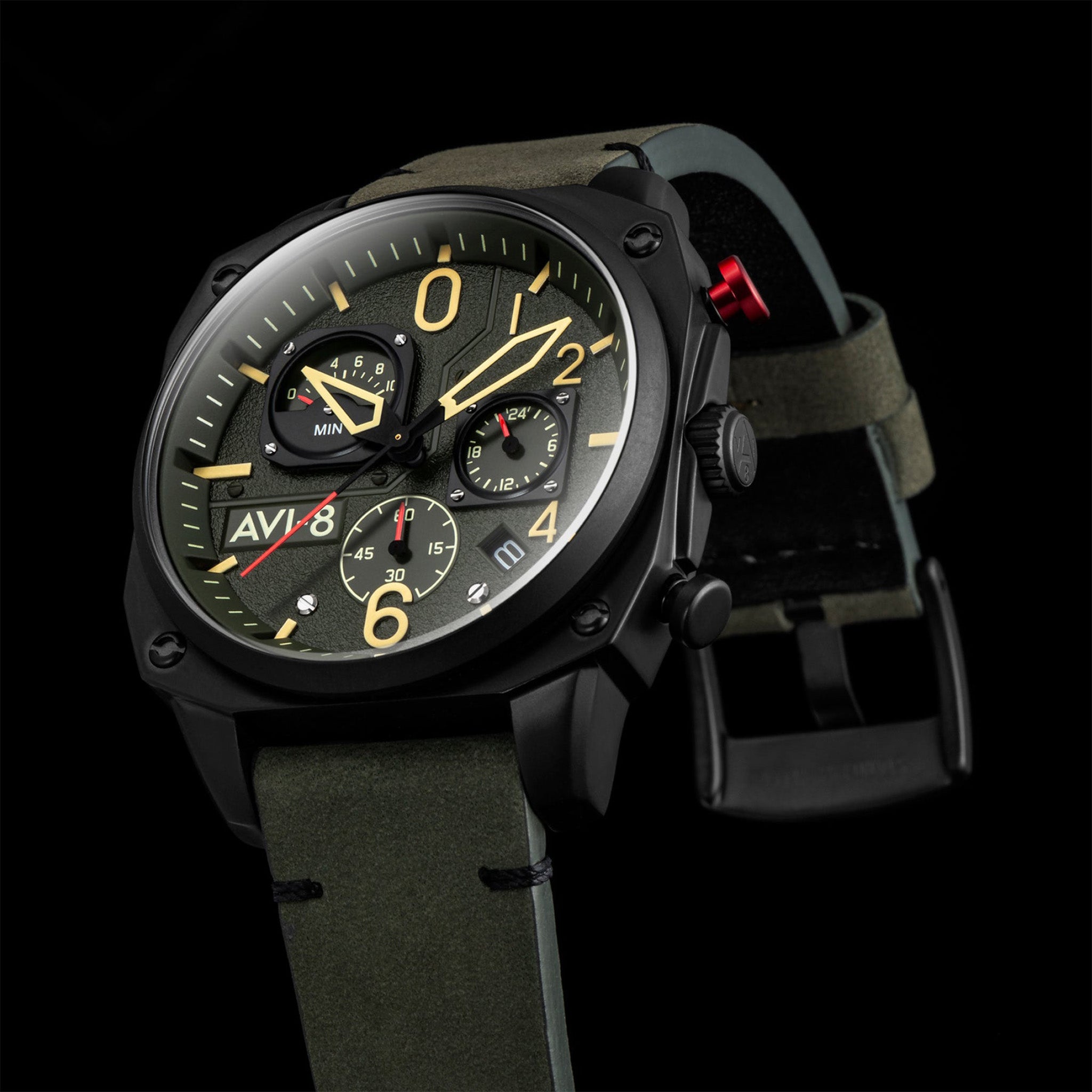 Hawker Hunter Retrograde Chronograph | 45 mm | Deep Green Black