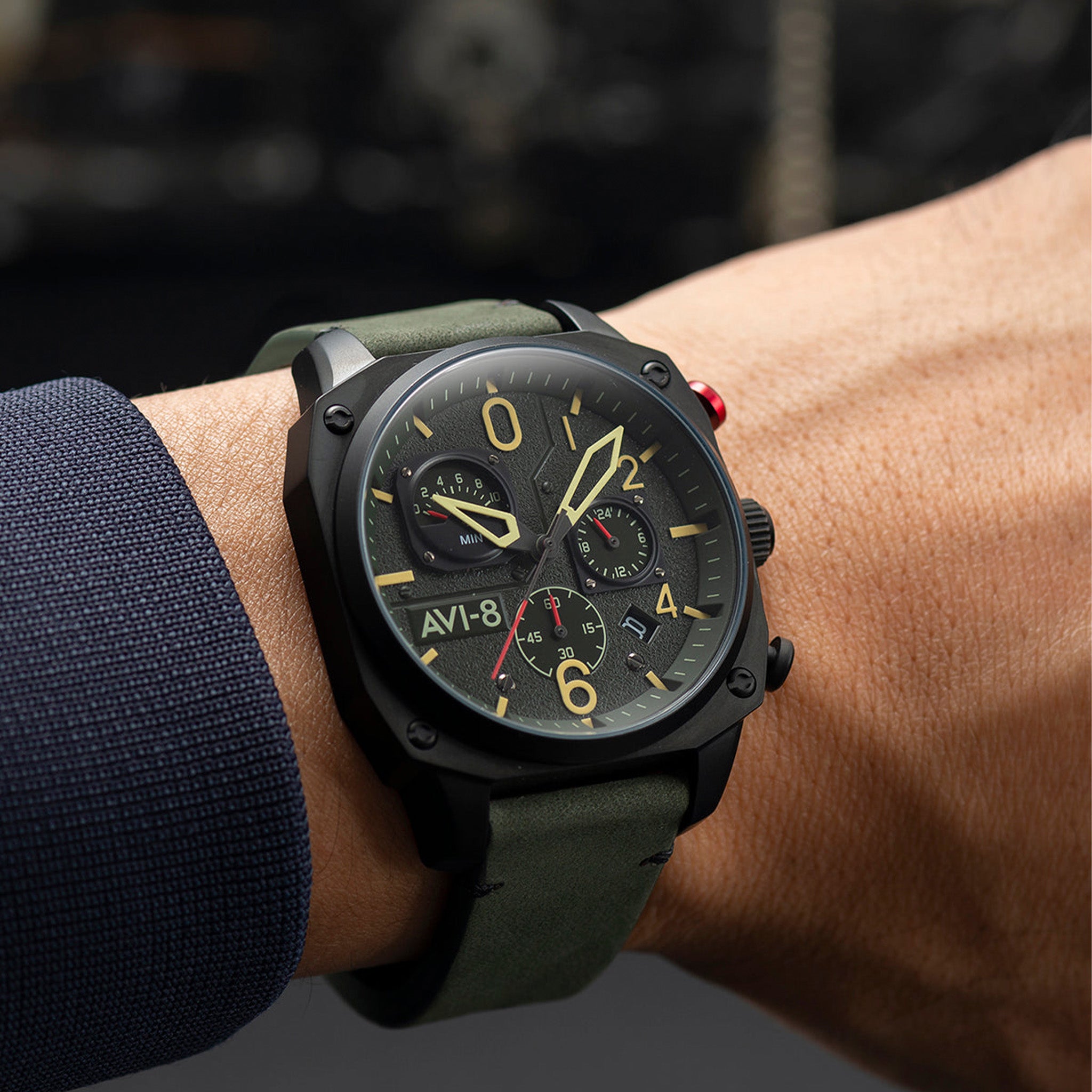 Hawker Hunter Retrograde Chronograph | 45 mm | Deep Green Black