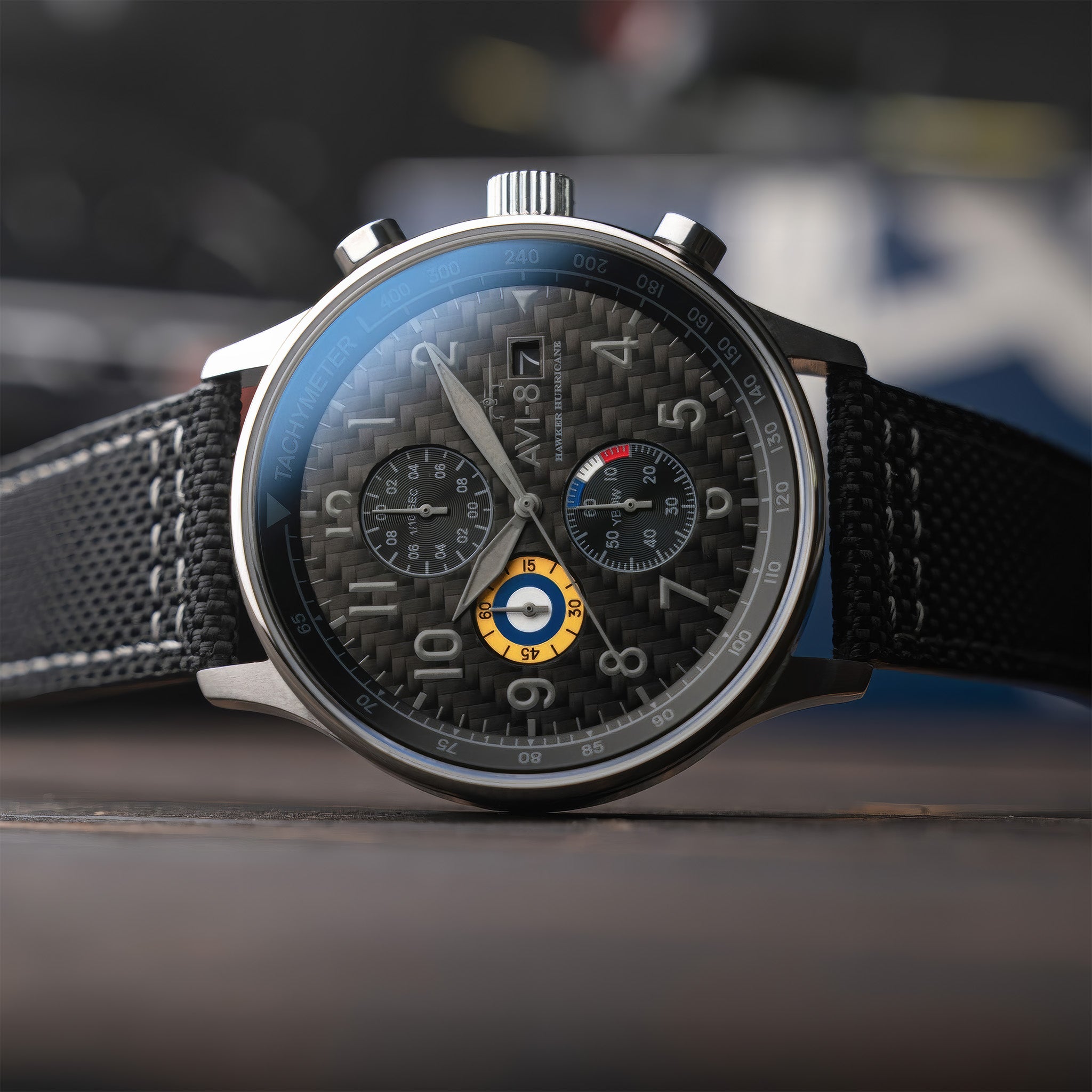 Hawker Hurricane Classic Chronograph | Carbon Fiber Black