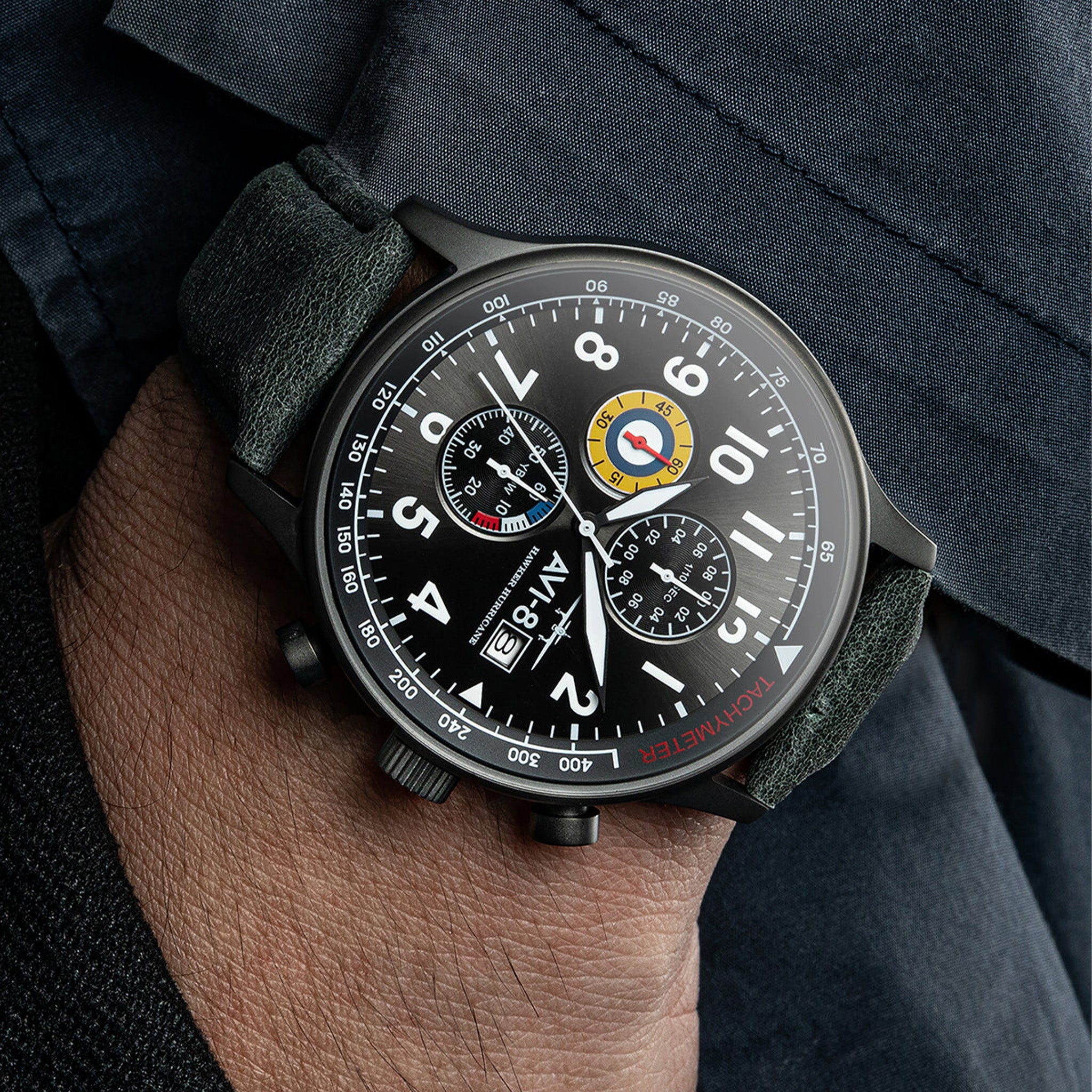 Hawker Hurricane Classic Chronograph | 43.5 mm | Military Green