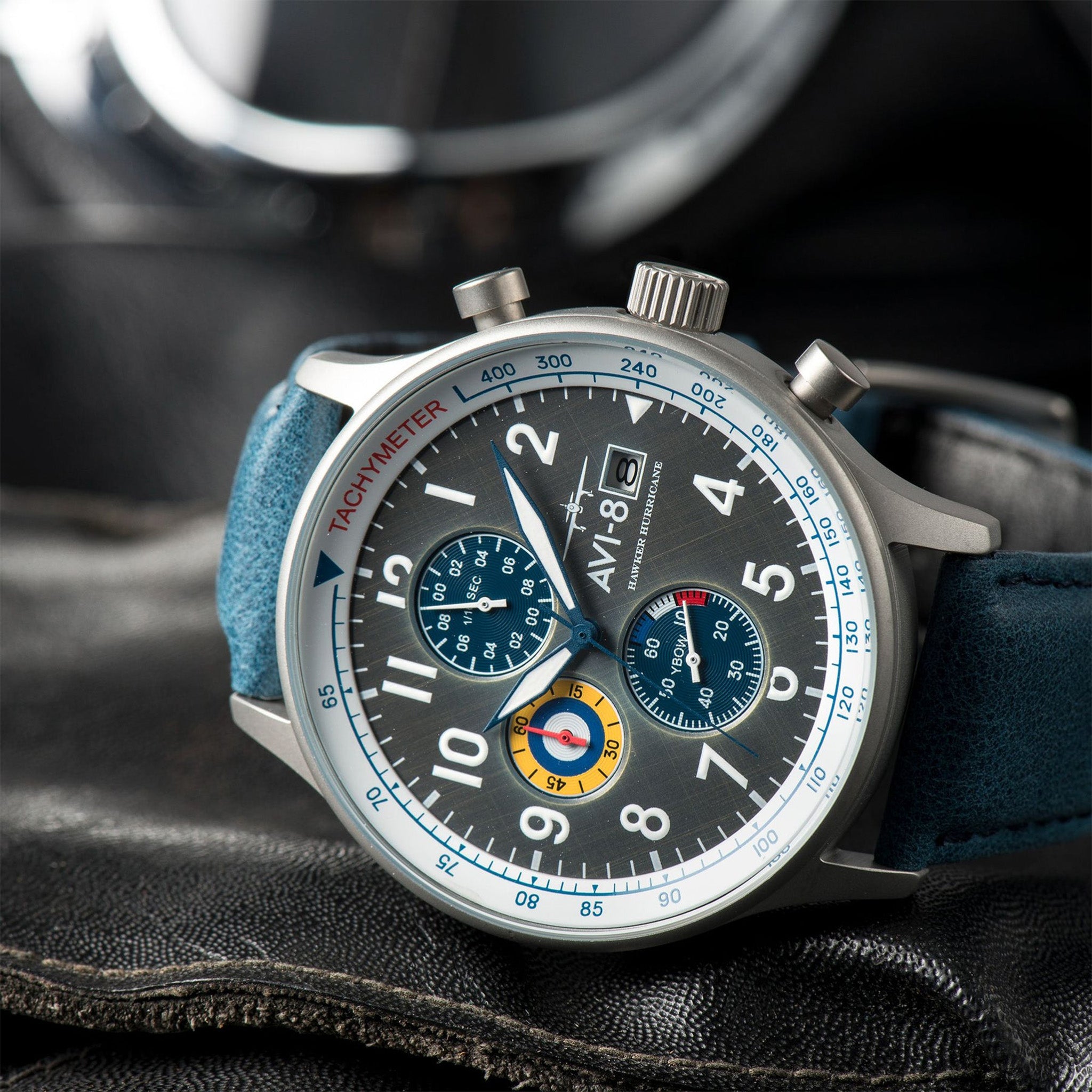 Hawker Hurricane Classic Chronograph | 43.5 mm | Pennant Blue