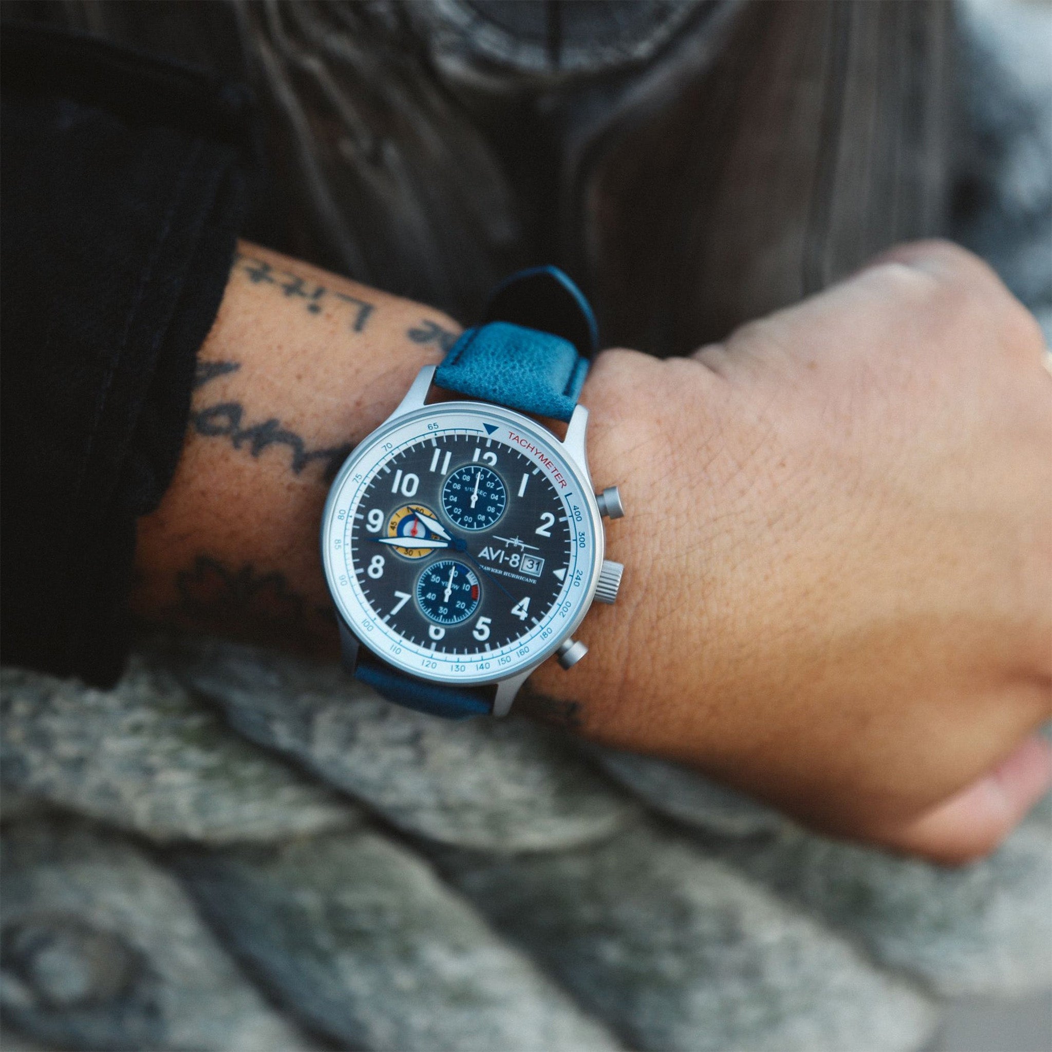 Hawker Hurricane Classic Chronograph | 43.5 mm | Pennant Blue