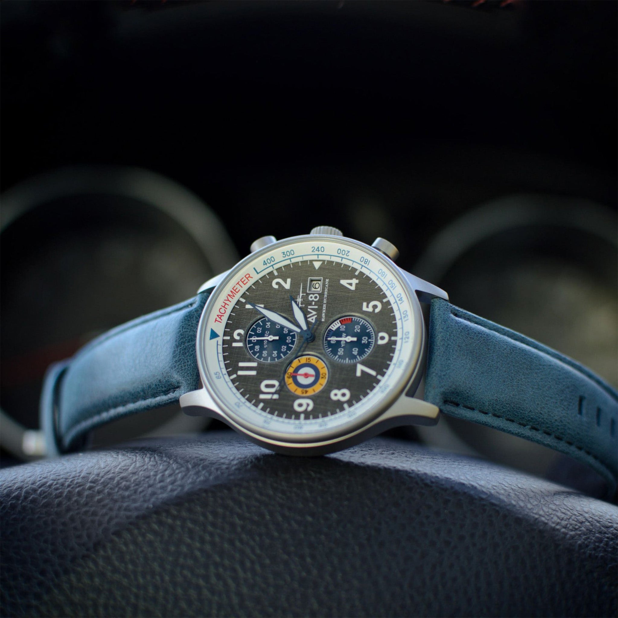 Hawker Hurricane Classic Chronograph | 43.5 mm | Pennant Blue