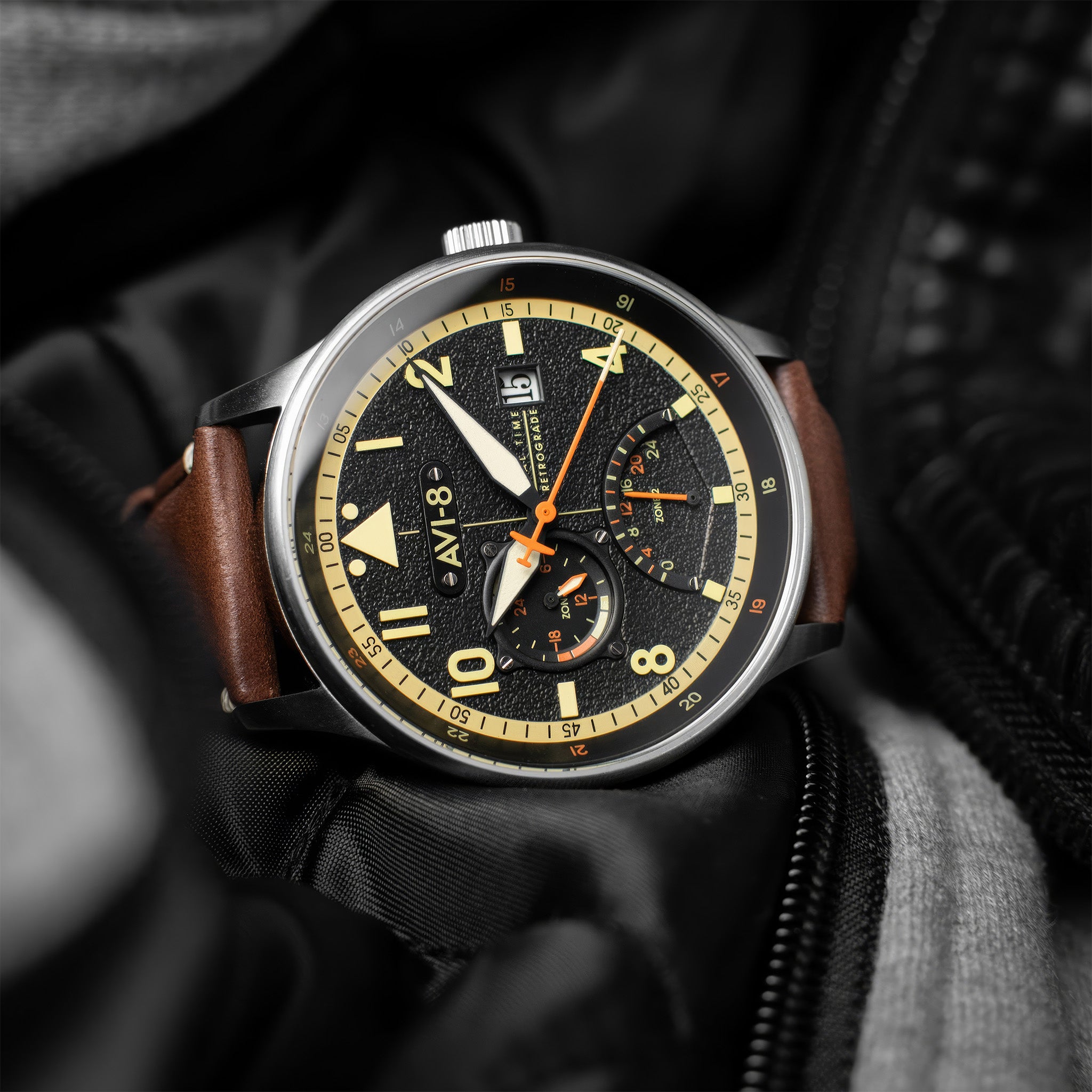Hawker Hurricane McKellar Dual Time | 44mm | Metropolis Black