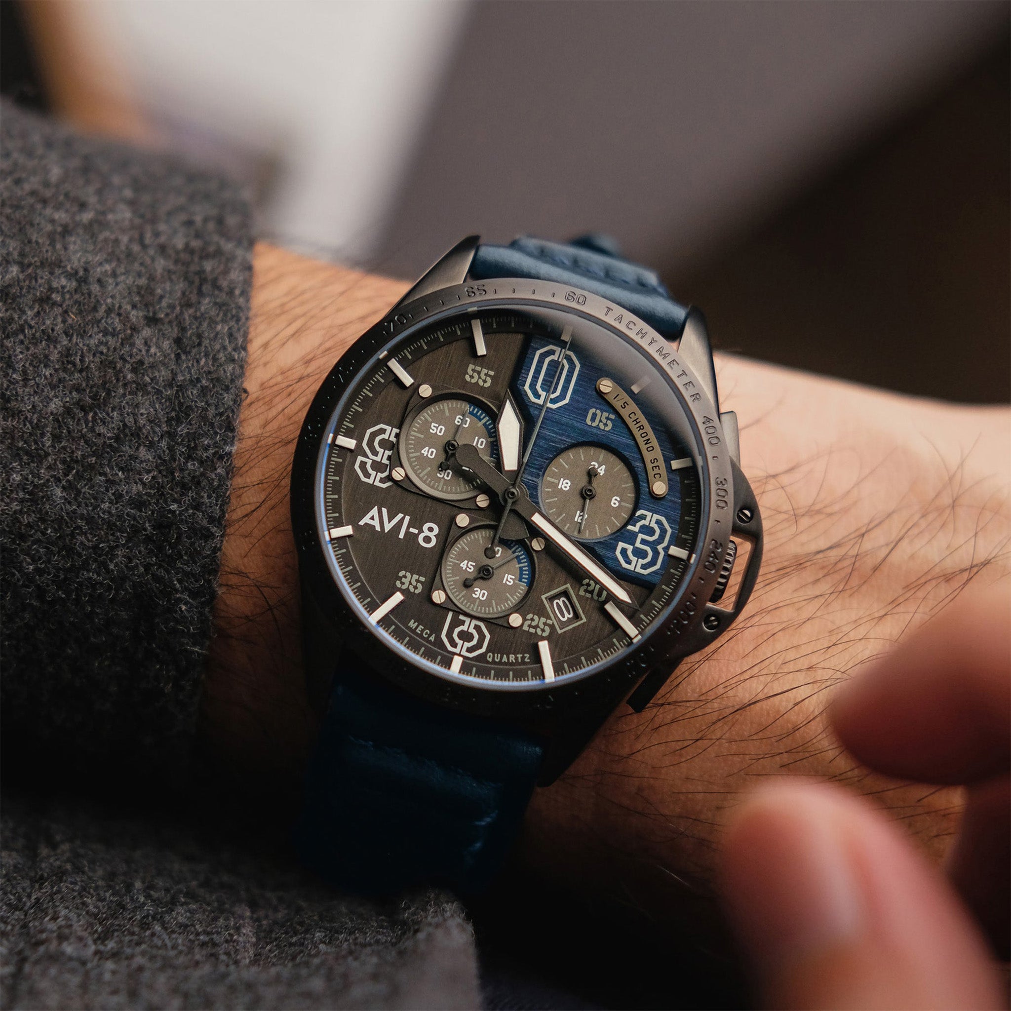 P-51 Mustang Blakeslee Chronograph | 43 mm | Air Blue
