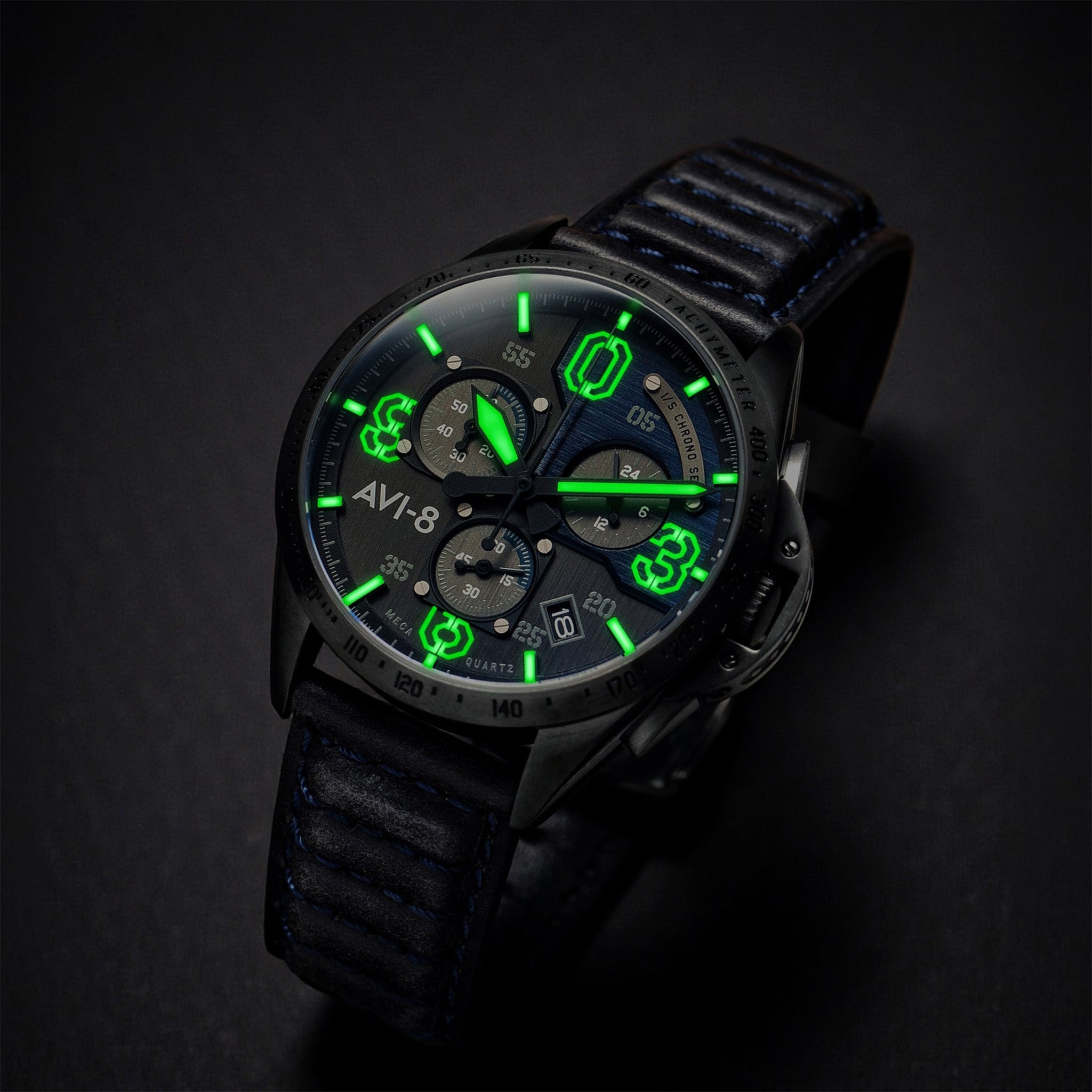 P-51 Mustang Blakeslee Chronograph | 43 mm | Air Blue
