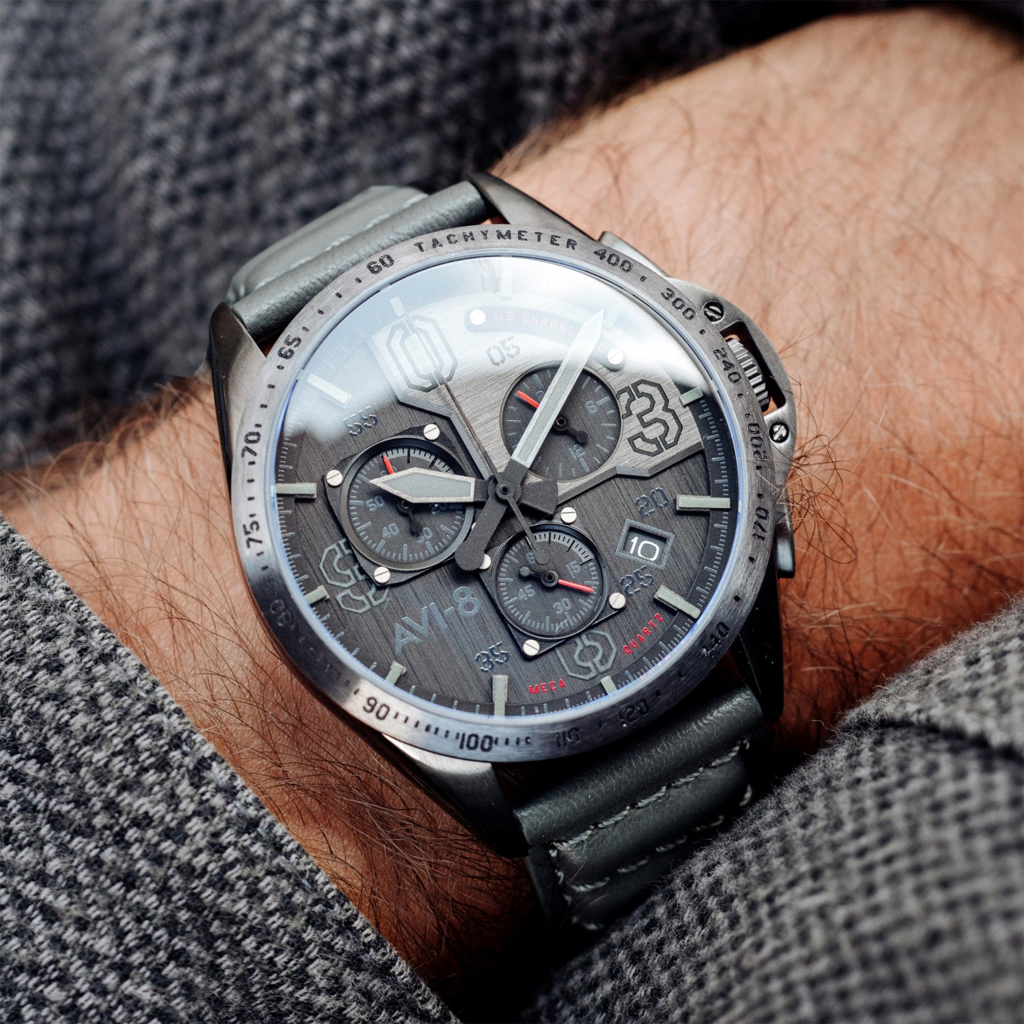 P-51 Mustang Blakeslee Chronograph | 43 mm | Brevet Black