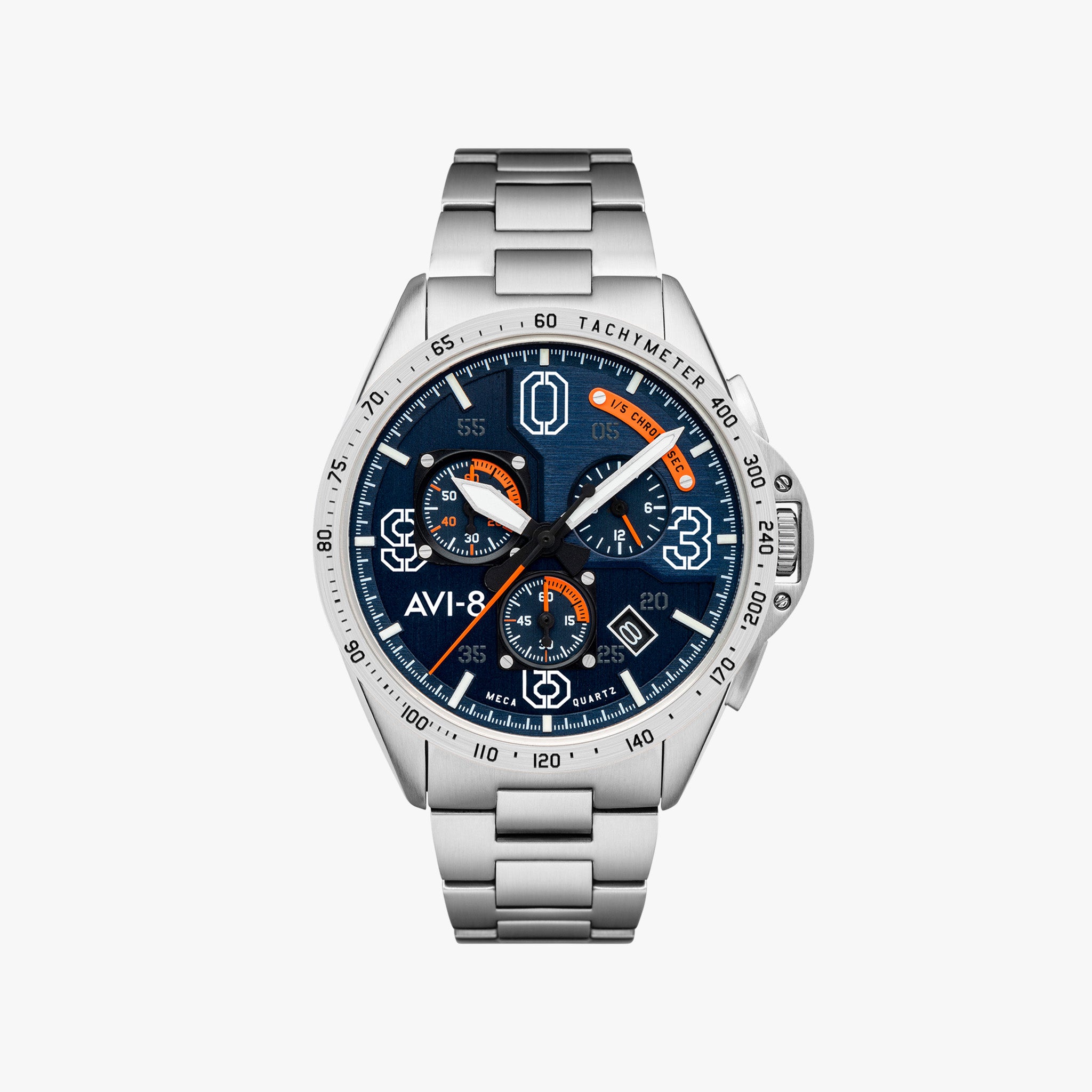 P-51 Mustang Blakeslee Chronograph | 43 mm | Silver Oak