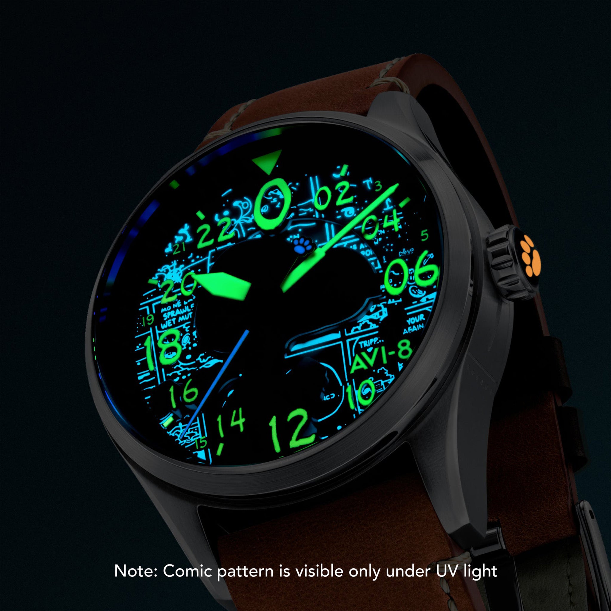 Spitfire Peanuts Snoopy Flying Ace 24 Hour Automatic Limited Edition | 42 mm | Burnt Orange