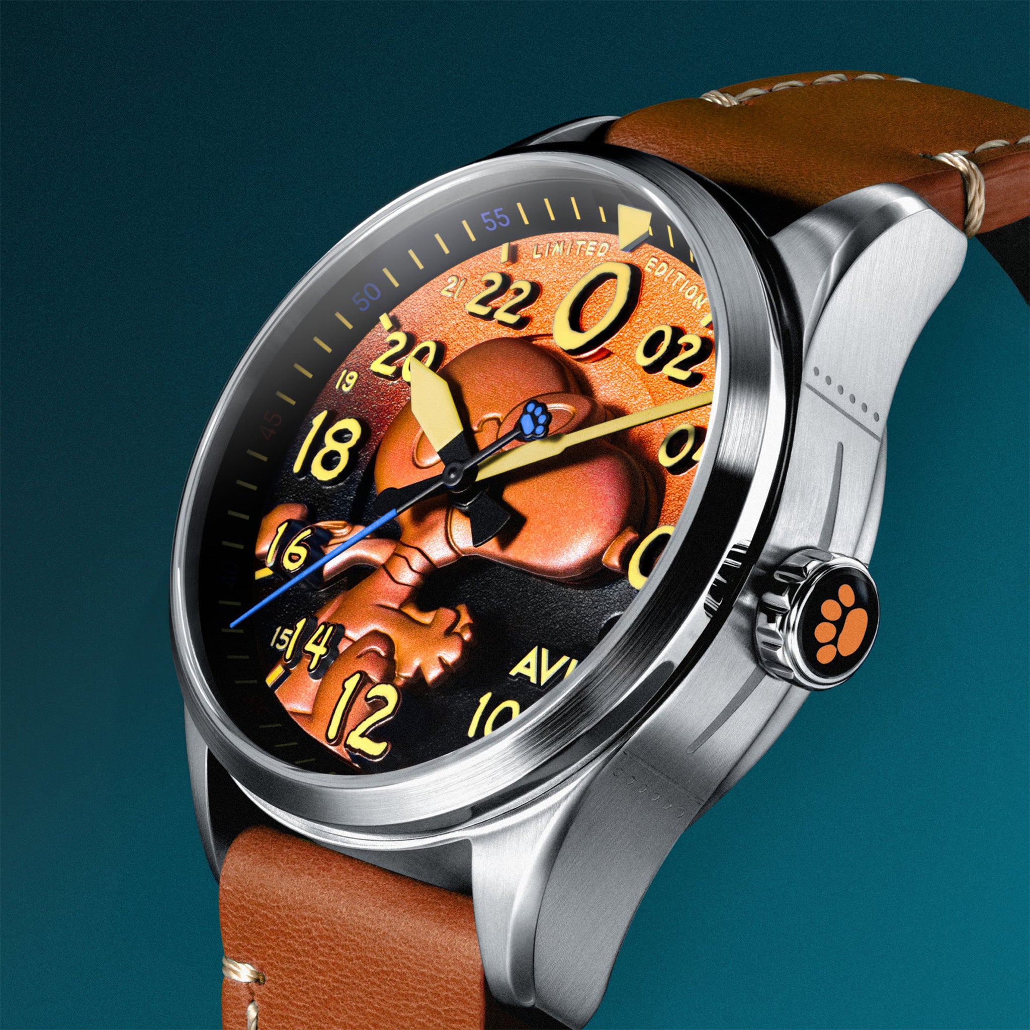 Spitfire Peanuts Snoopy Flying Ace 24 Hour Automatic Limited Edition | 42 mm | Burnt Orange
