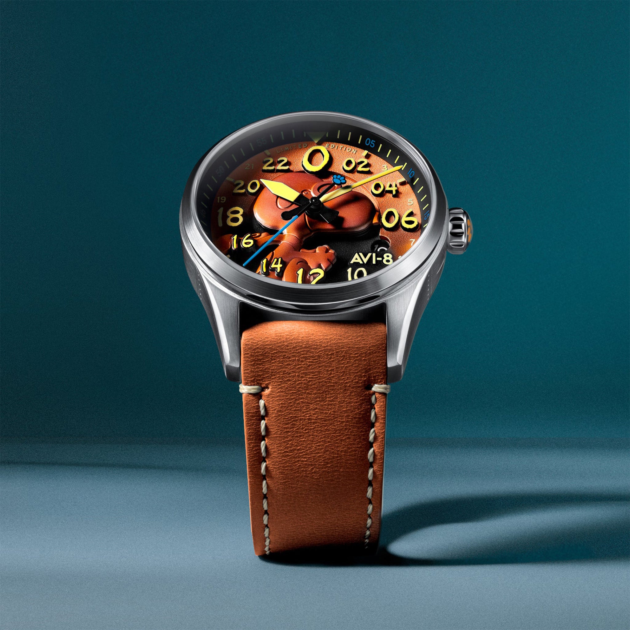 Spitfire Peanuts Snoopy Flying Ace 24 Hour Automatic Limited Edition | 42 mm | Burnt Orange