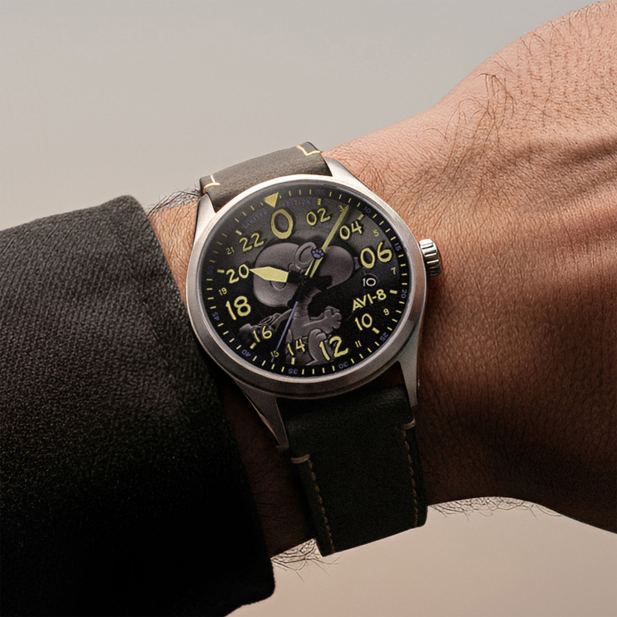 Spitfire Peanuts Snoopy Flying Ace 24 Hour Automatic Limited Edition | 42 mm | Charcoal Grey