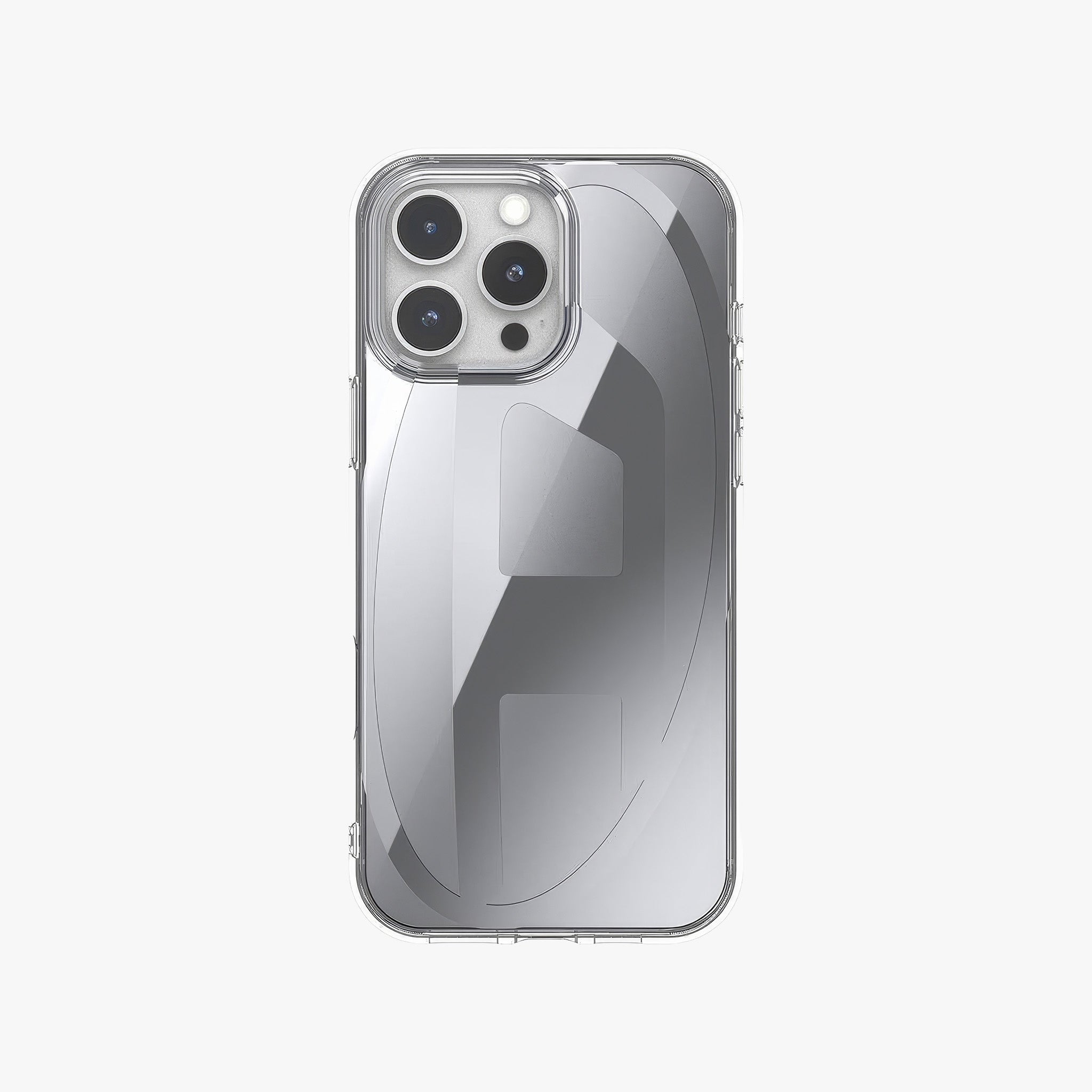 iPhone 16 Pro Max Oval D Aynalı Mirror Kılıf | Gümüş