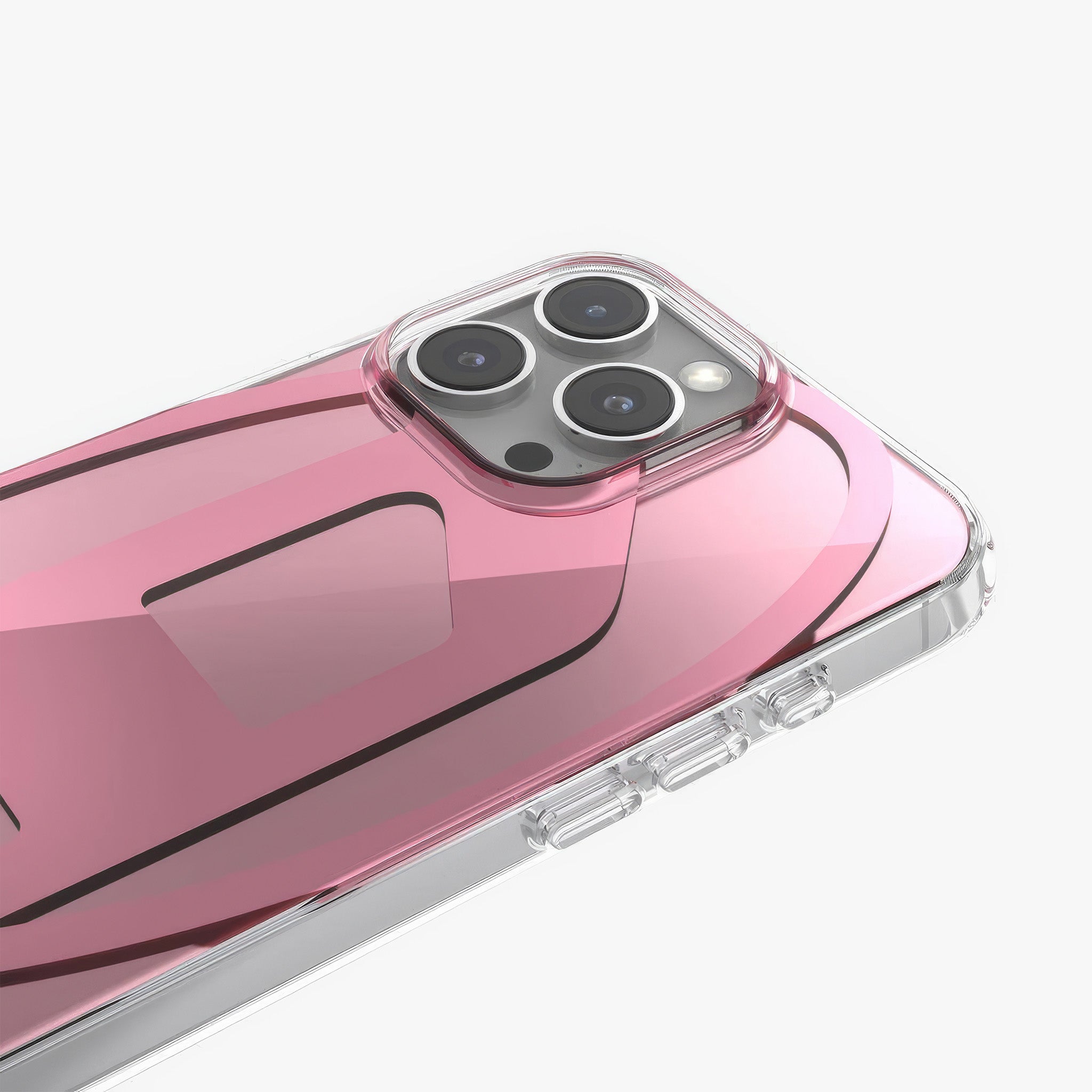 iPhone 16 Pro Max Oval D Aynalı Mirror Kılıf | Pembe