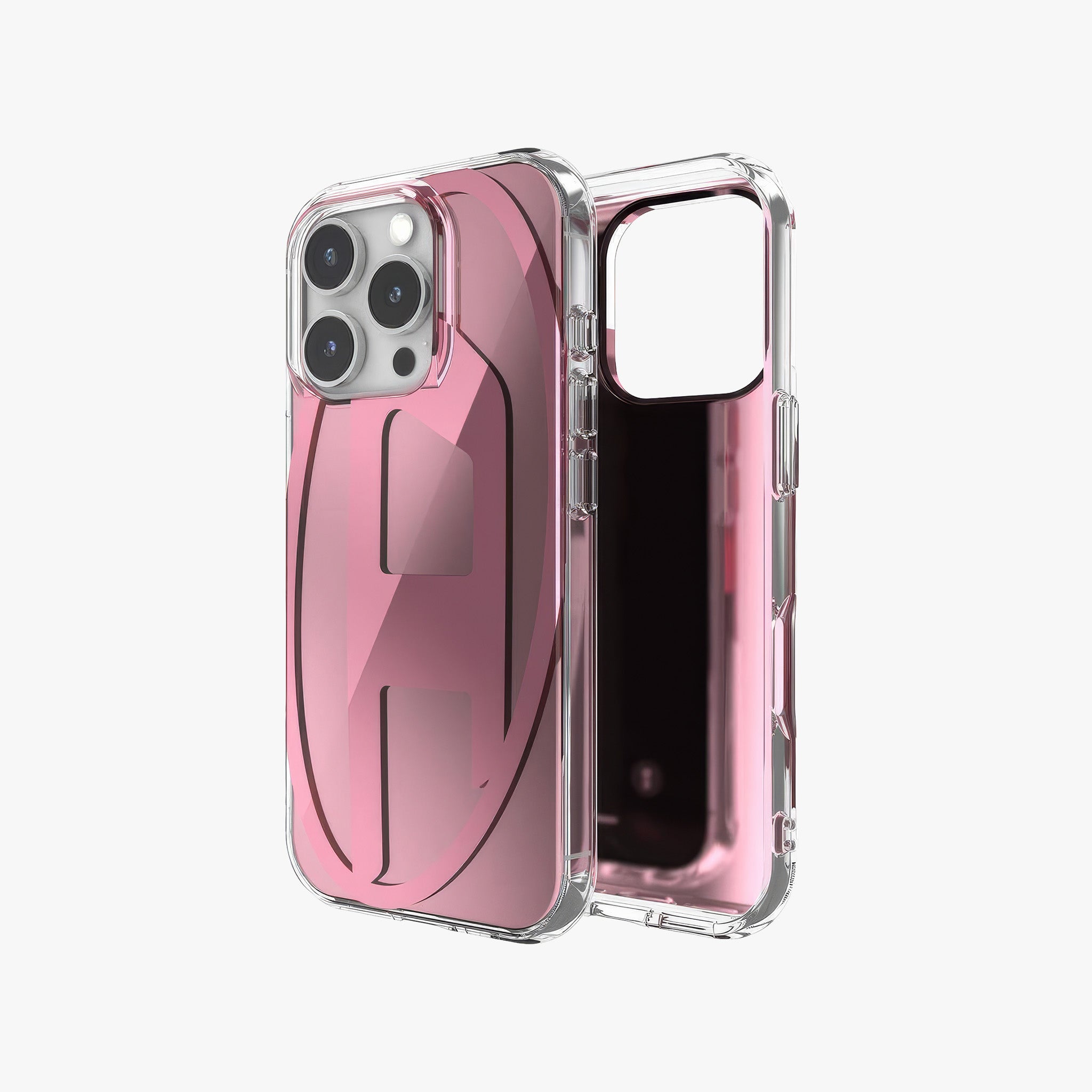 iPhone 16 Pro Oval D Aynalı Mirror Kılıf | Pembe