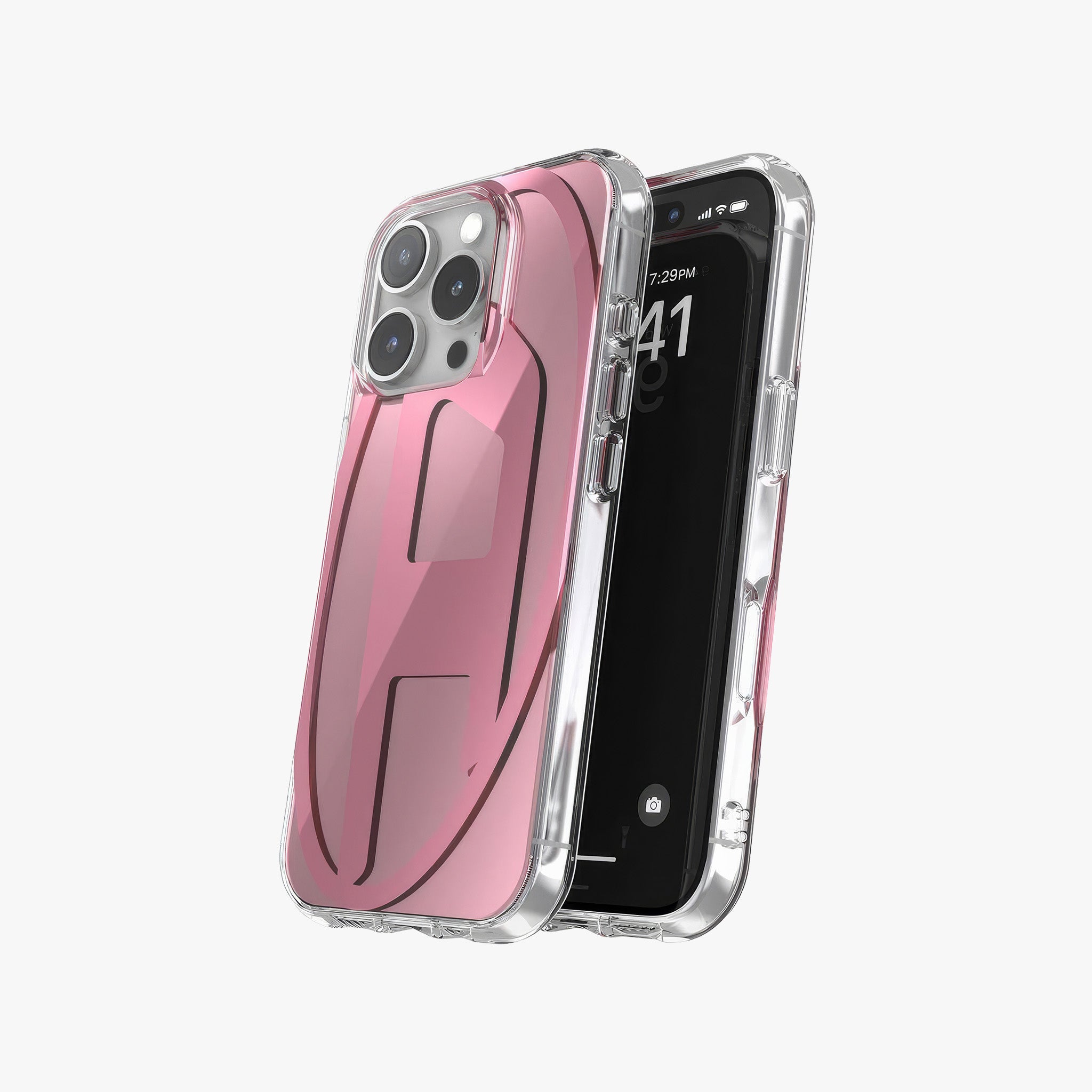 iPhone 16 Pro Oval D Aynalı Mirror Kılıf | Pembe