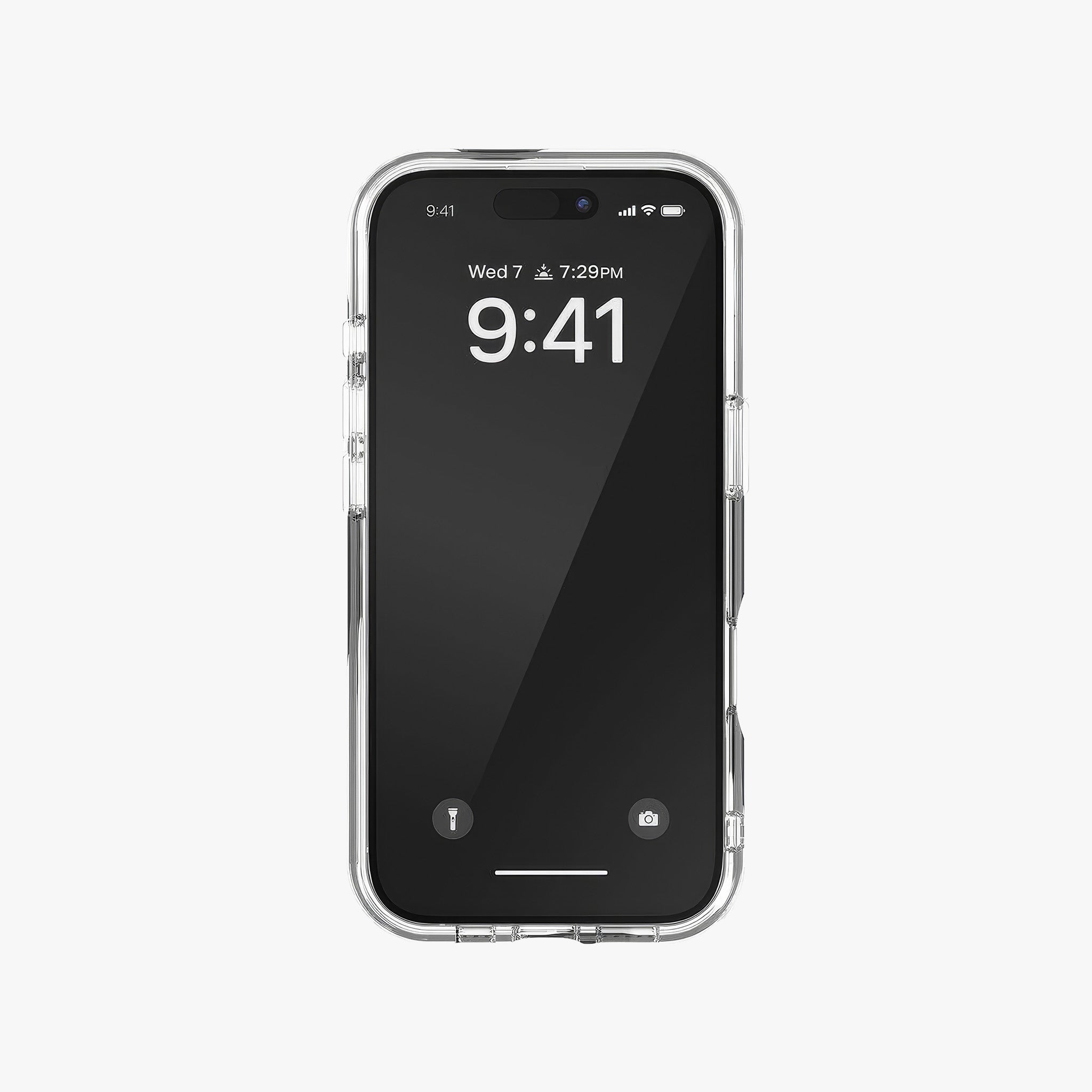 iPhone 16 Pro Oval D Mirror Şeffaf Kılıf | Şeffaf/Siyah