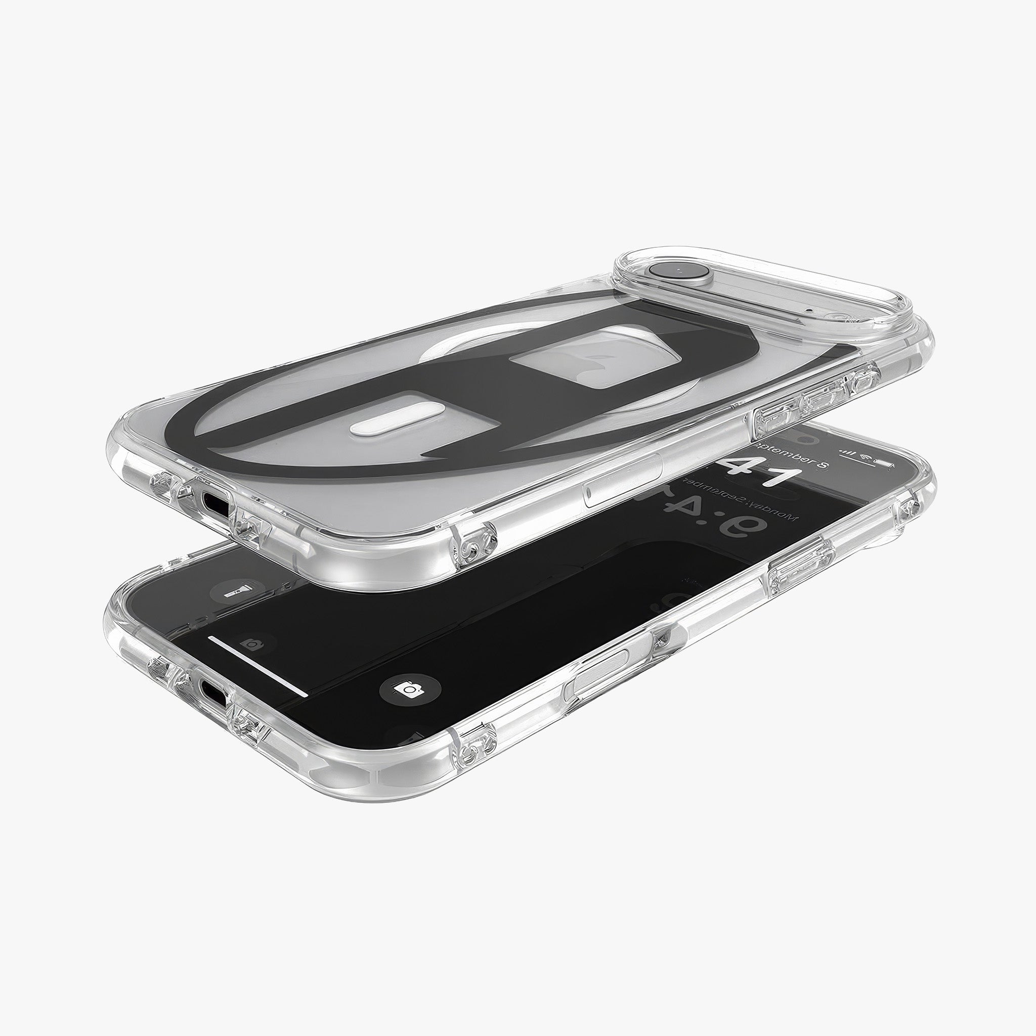iPhone 17 Air MagSafe Oval D Metalik Kılıf | Siyah