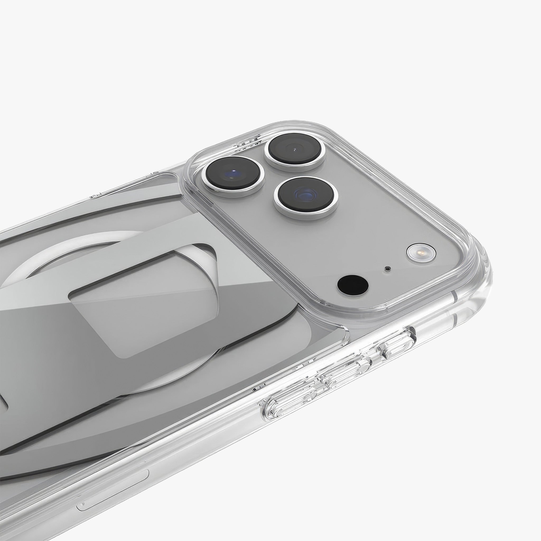 iPhone 17 Pro Max MagSafe Oval D Metalik Kılıf | Gümüş