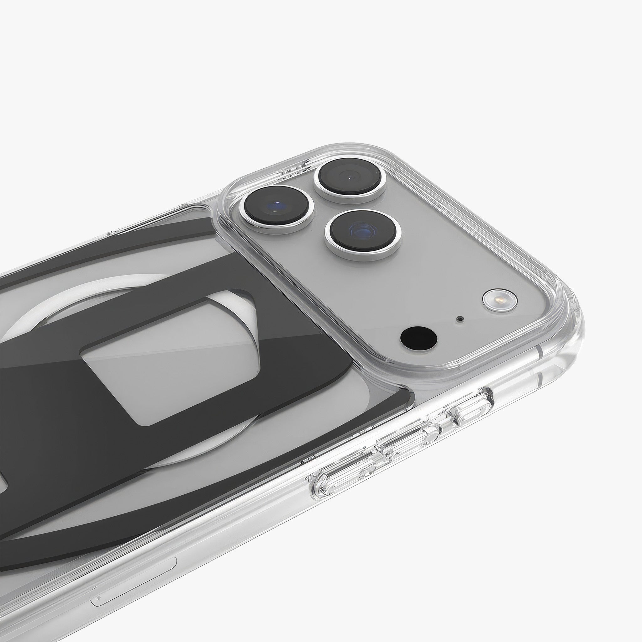 iPhone 17 Pro Max MagSafe Oval D Metalik Kılıf | Siyah