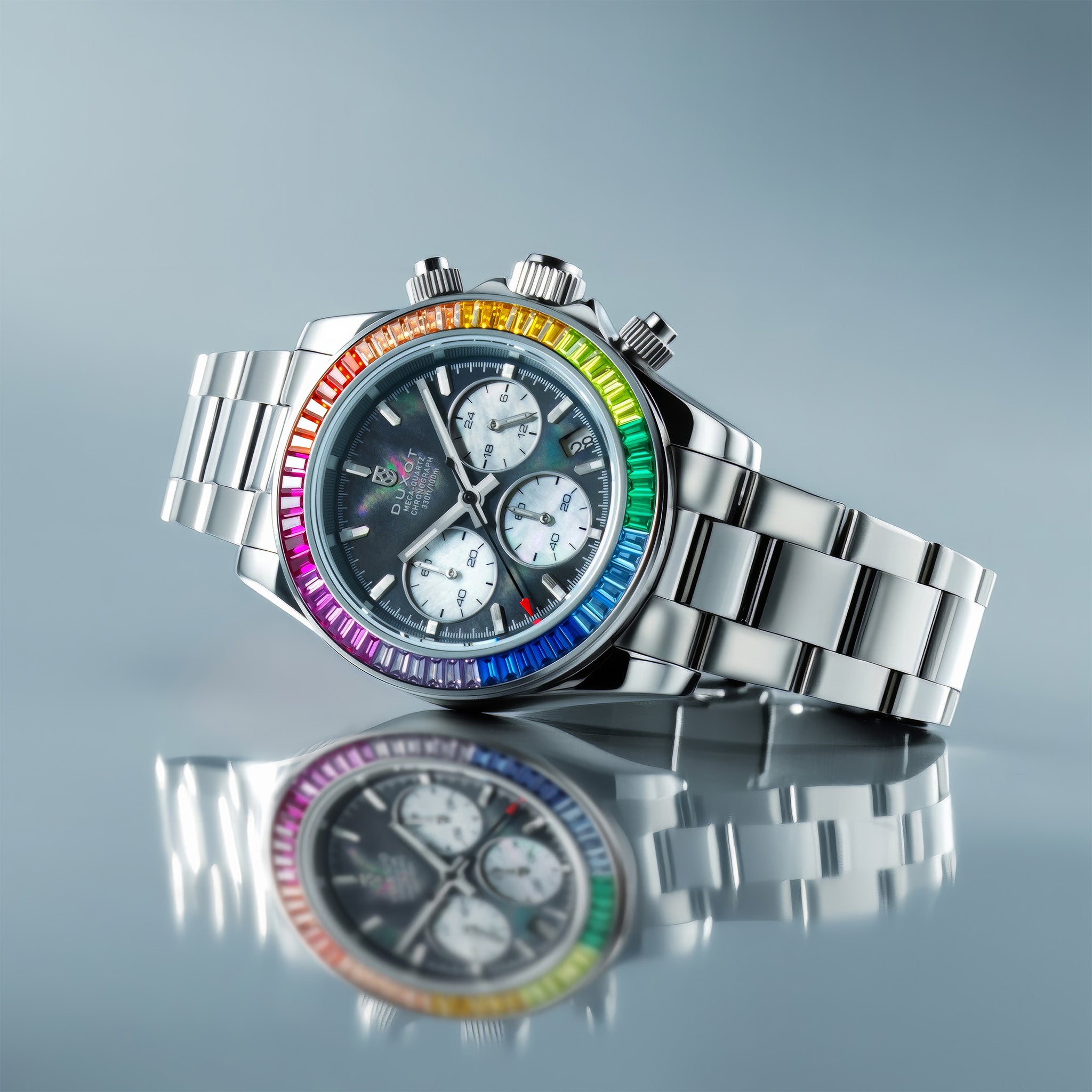 Accelero Rainbow Chronograph | Pearl Black