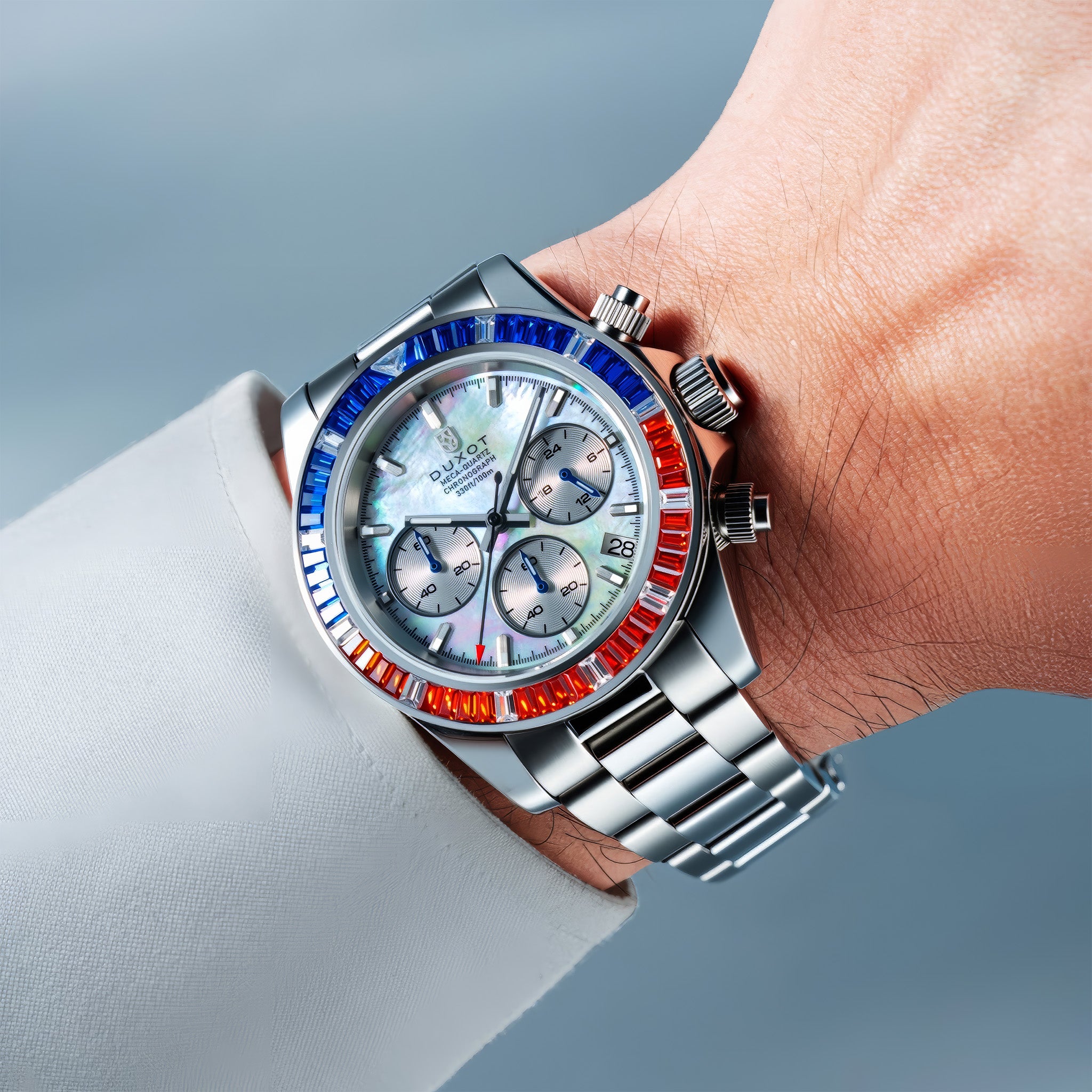 Accelero Rainbow Chronograph | Pearl White