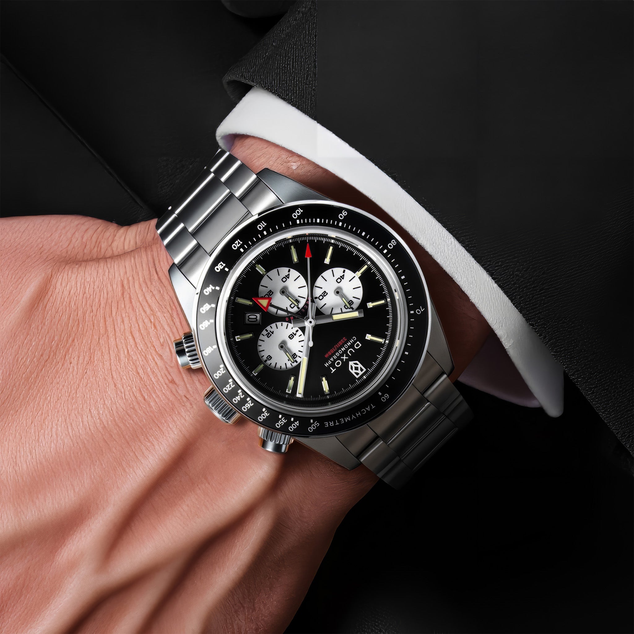 Vitesse Dual Time Chronograph | Charcoal Black
