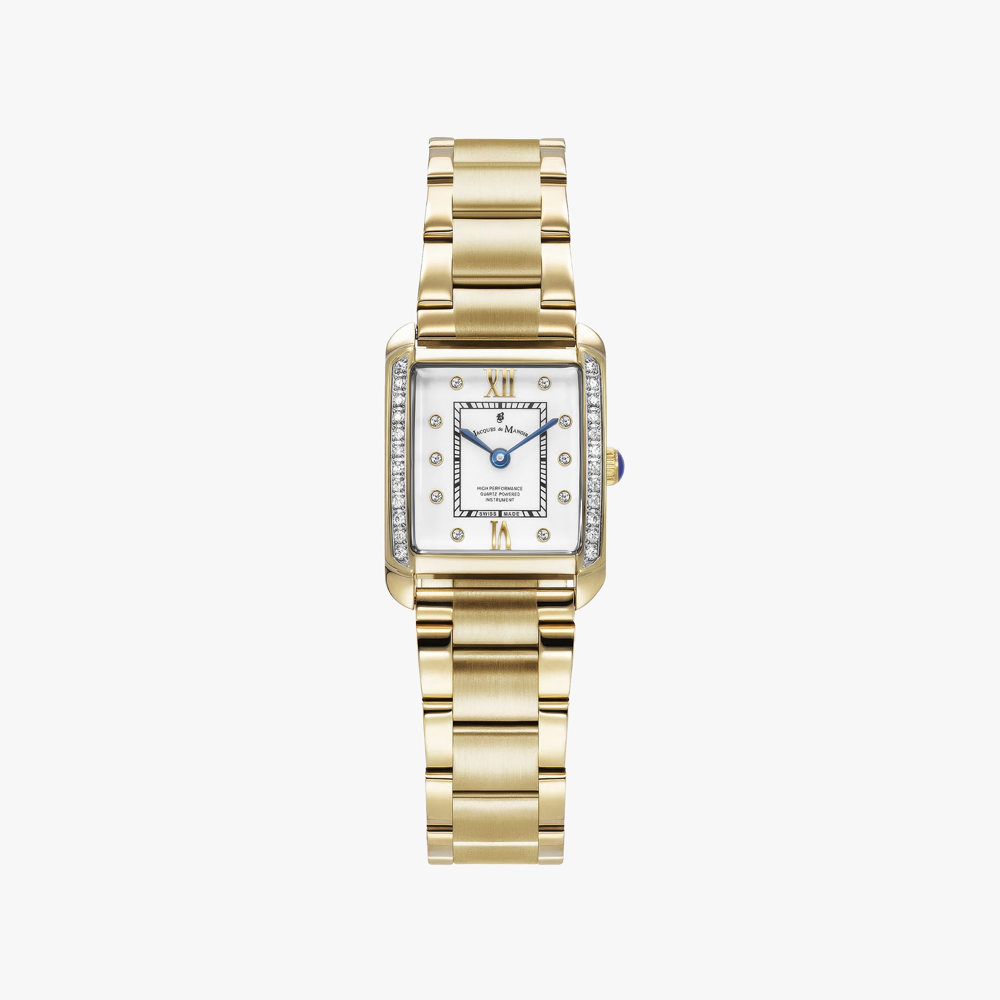 Emily | 22 x 19 mm | Gold-tone White dial with stones