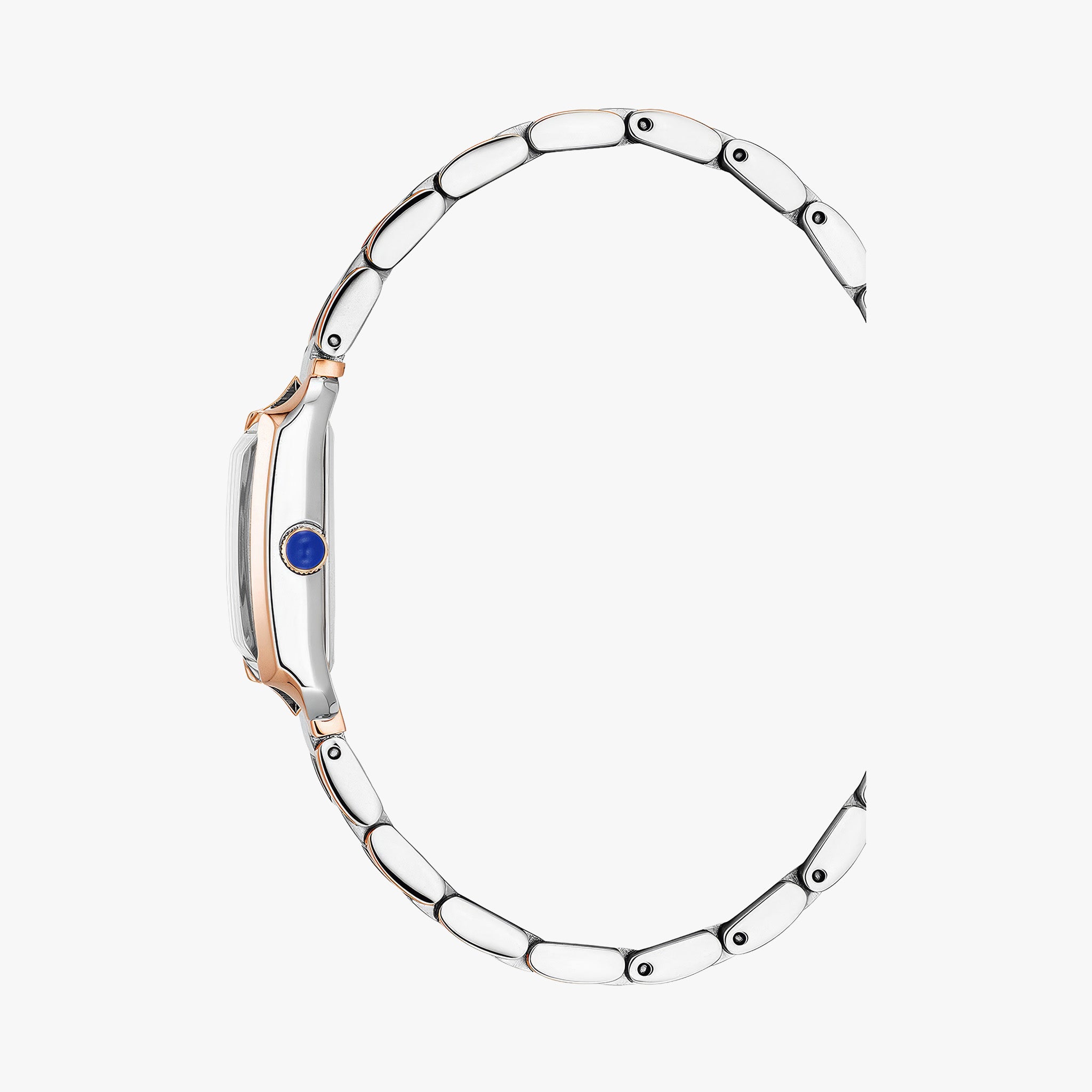 Emily | 22 x 19 mm | Silver-Rosegold White dial