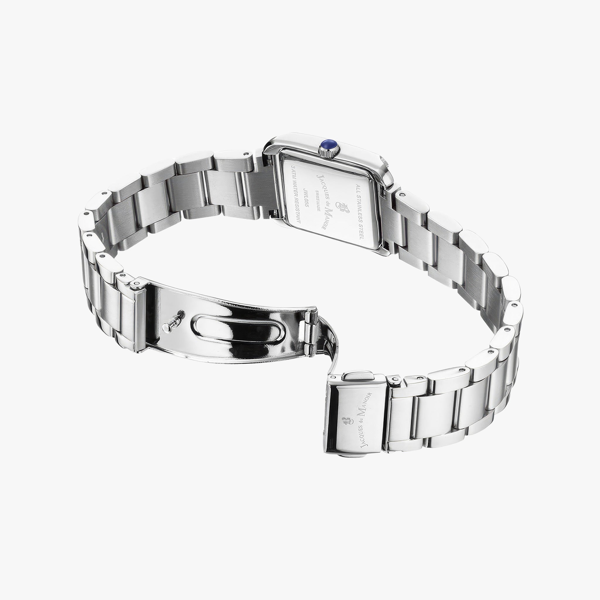 Emily | 22 x 19 mm | Silver-tone White dial with stones
