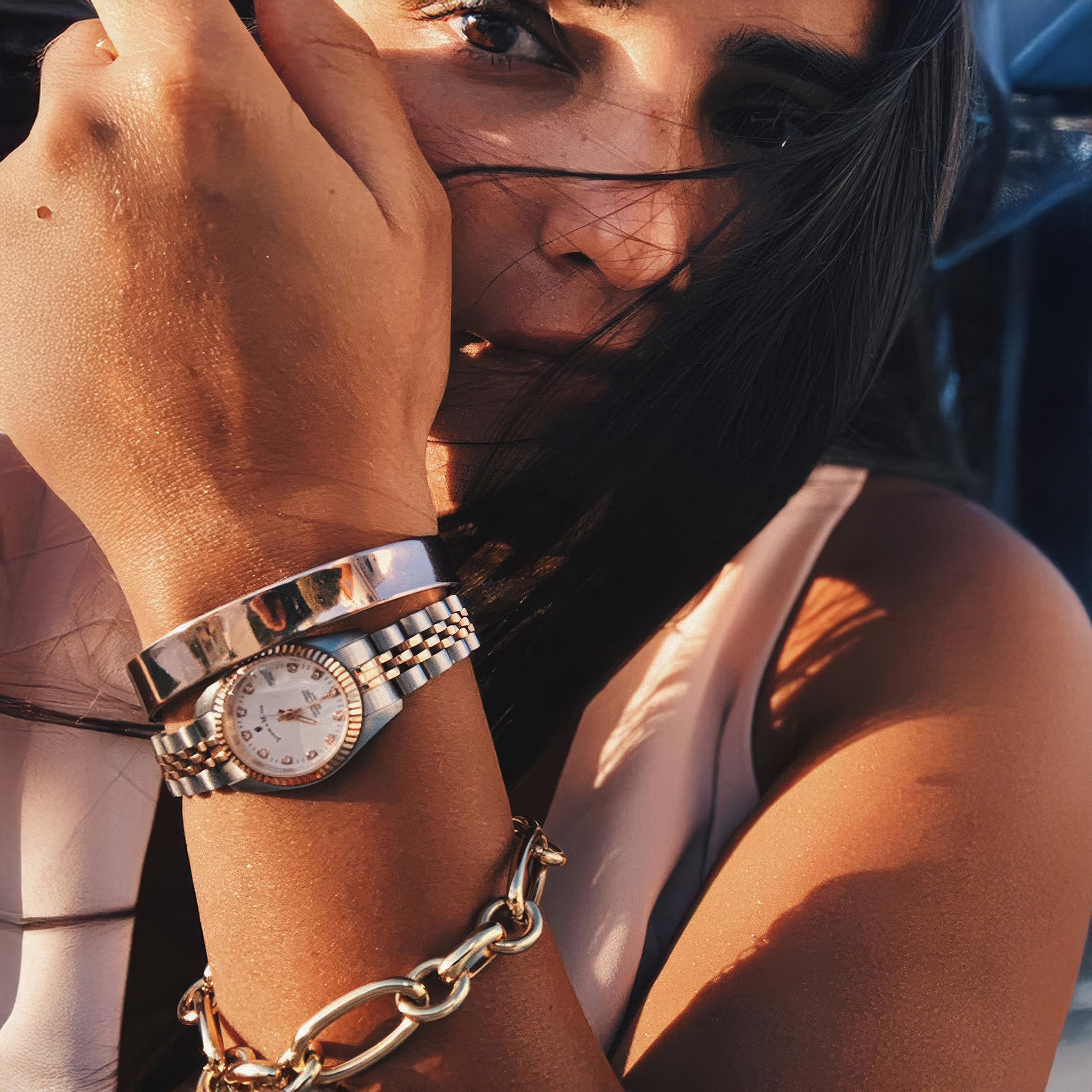 Inspiration Elegance | 26 mm | Silver-Rosegold Silver dial