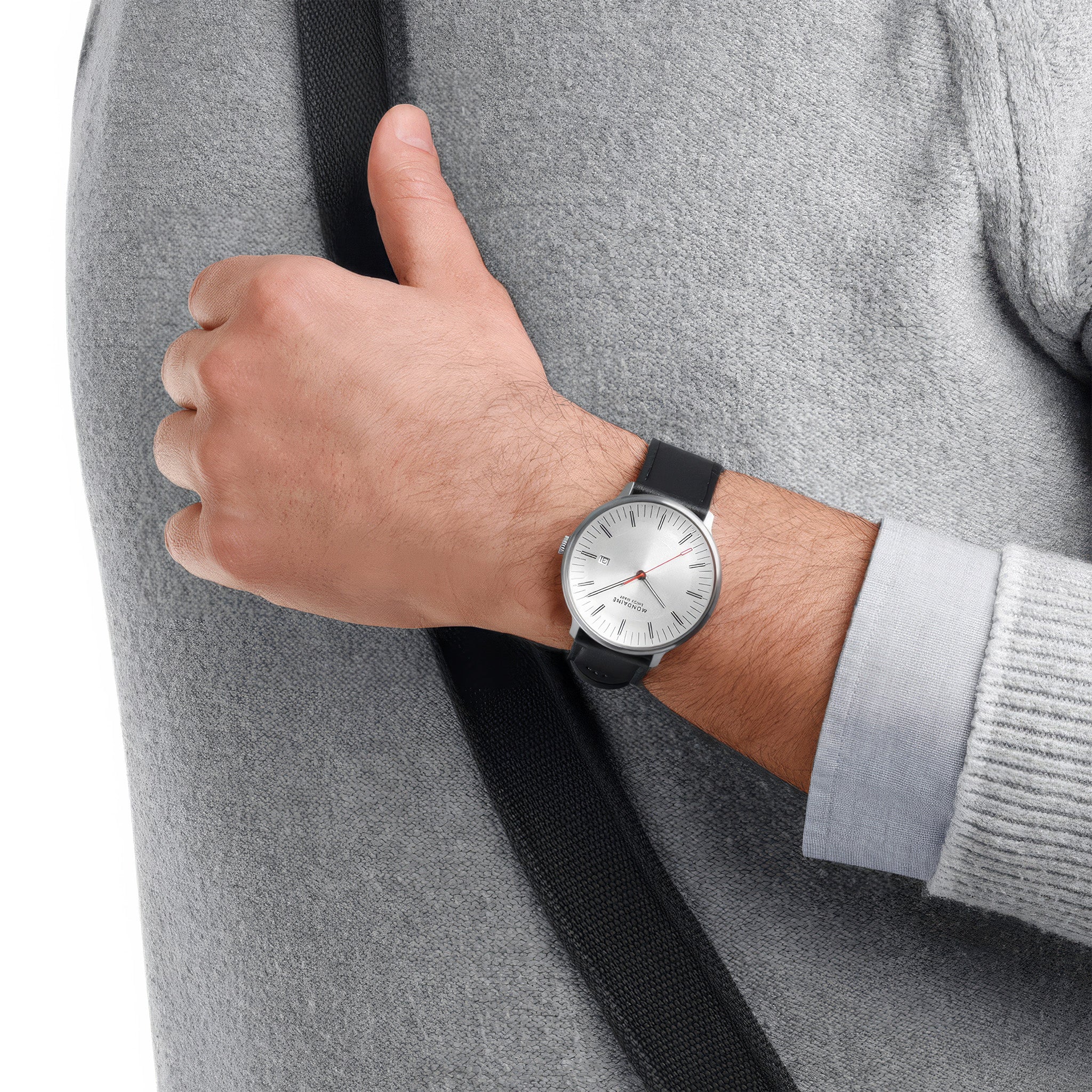 Doppio | 41 mm | Black Vegan Grape Leather