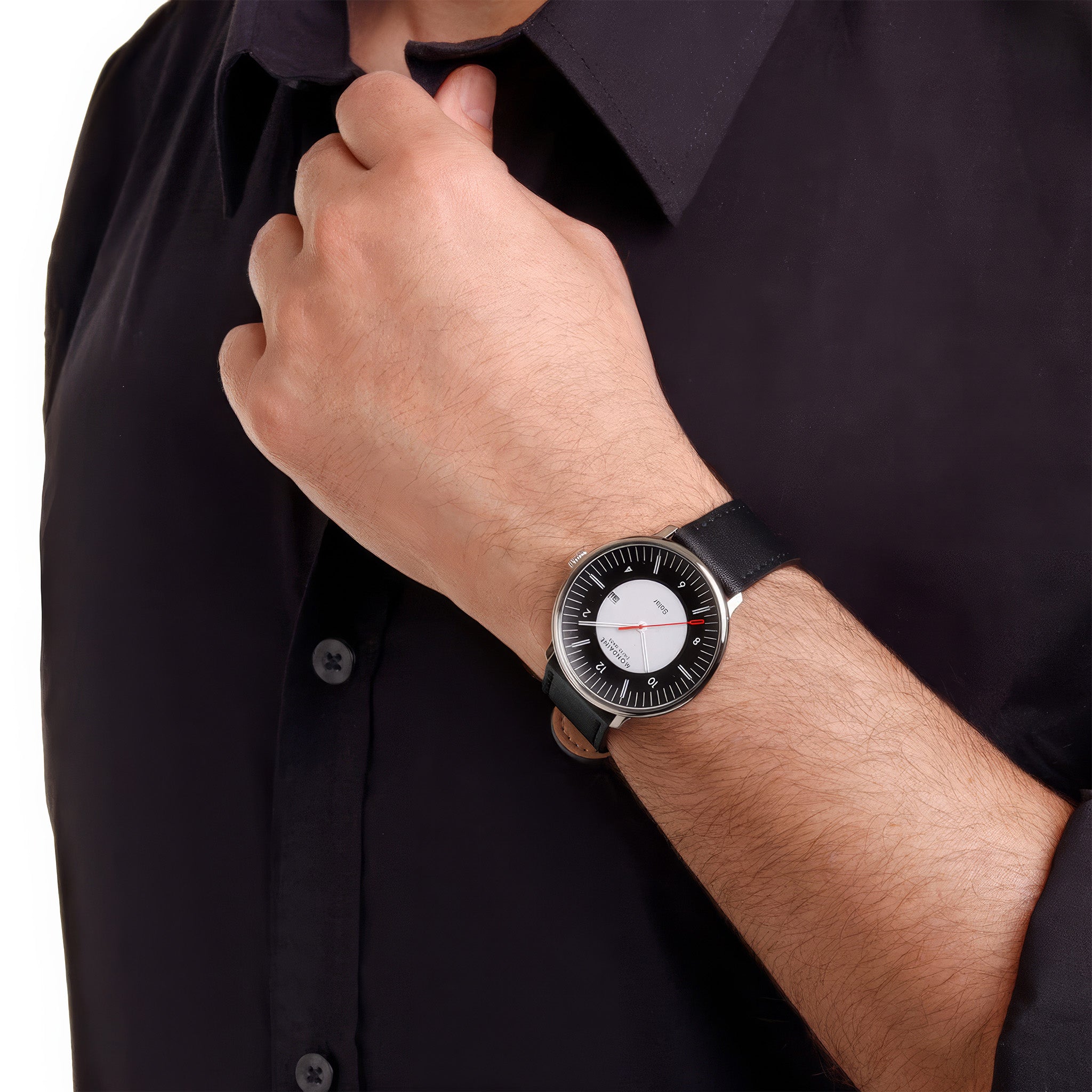 Doppio Solar | 41 mm | Black Vegan Grape Leather