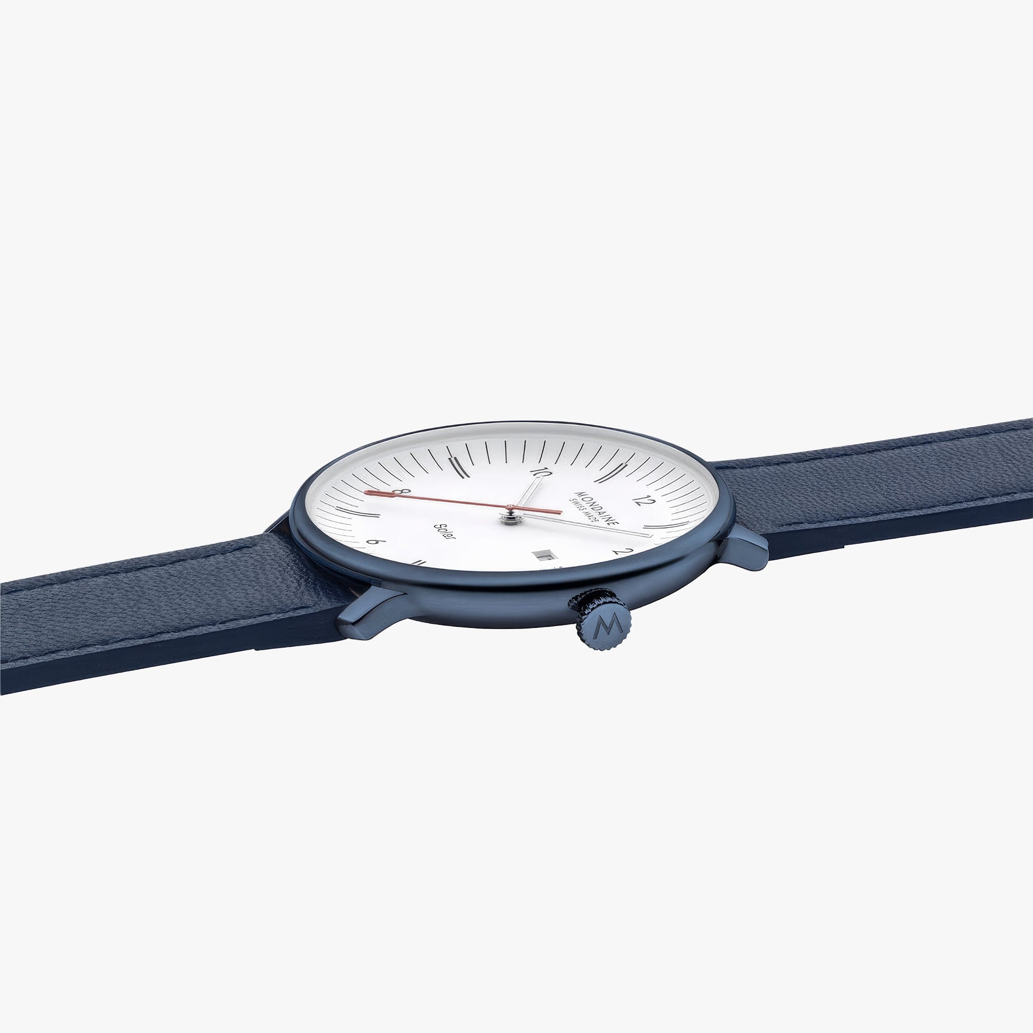 Doppio Solar | 41 mm | Blue Vegan Apple Leather