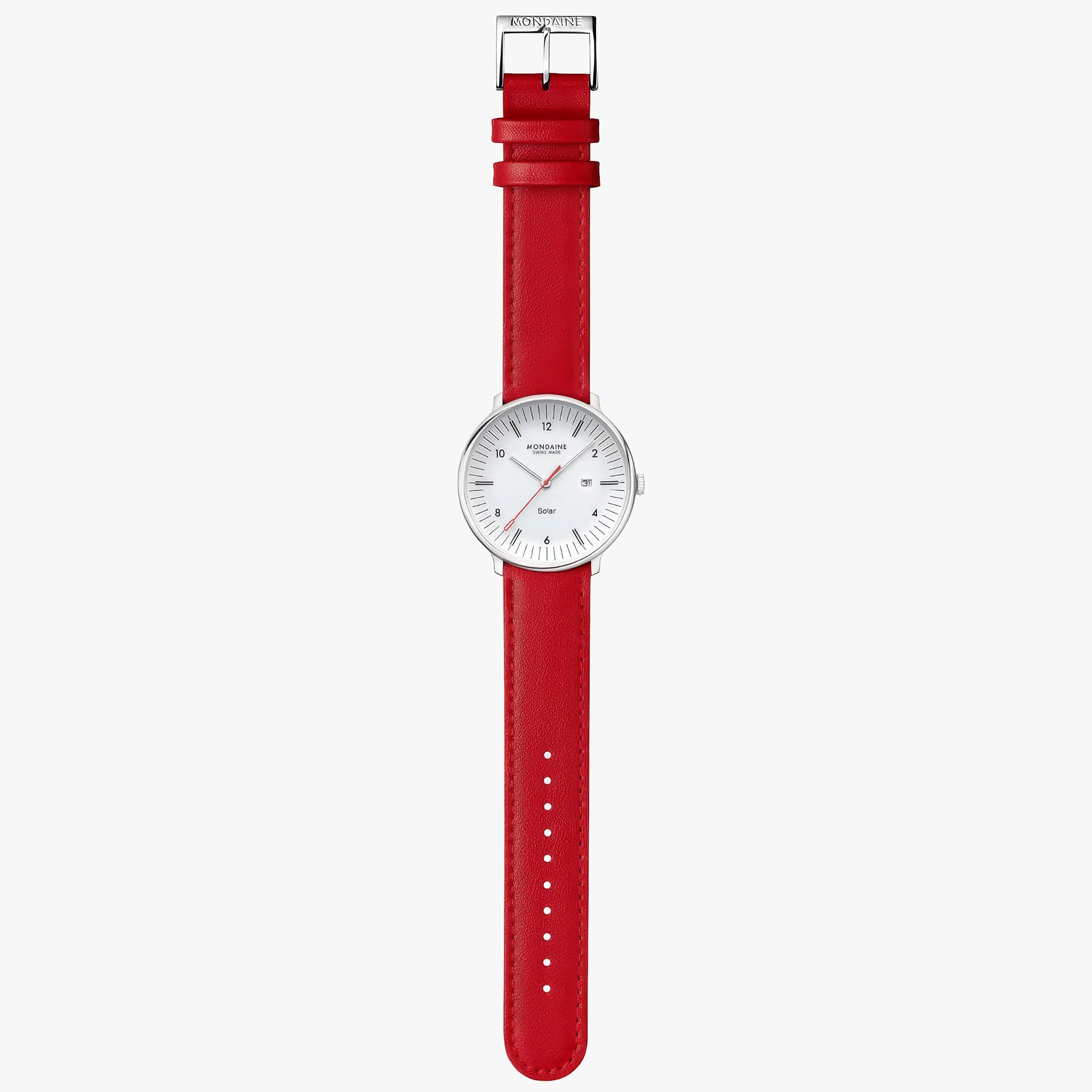 Doppio Solar | 41mm | Red Vegan Grape Leather