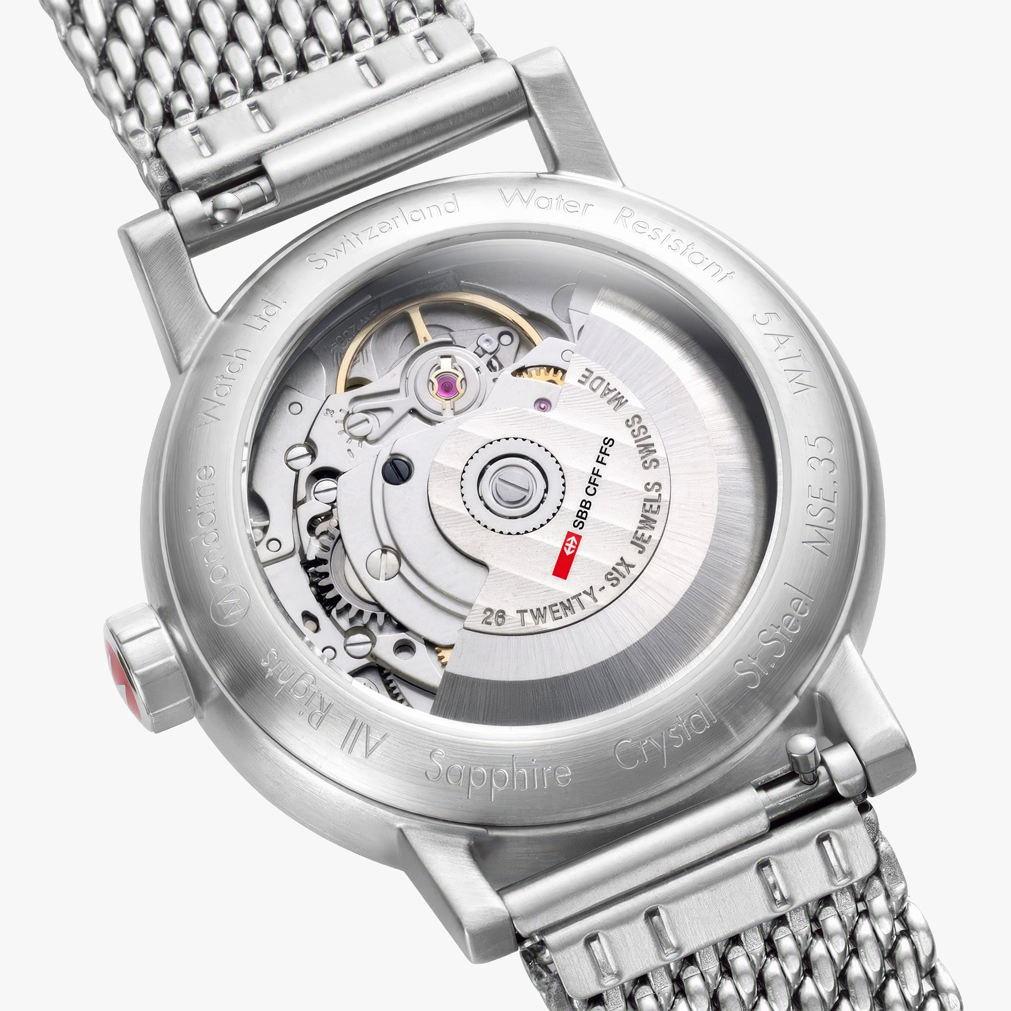 Evo2 Automatic | 35 mm | Stainless Steel Mesh