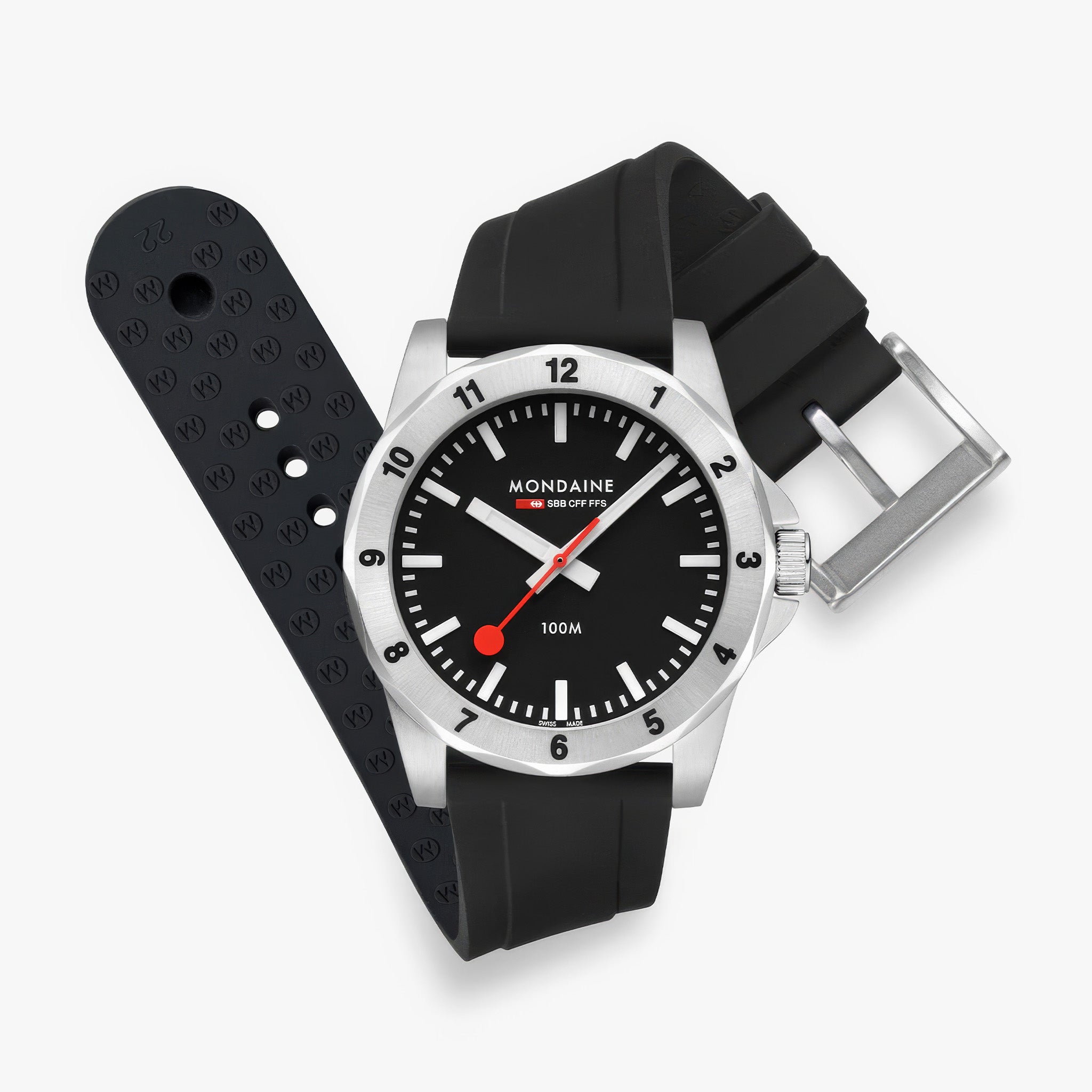 Number | 42mm | Silicone Rubber Black