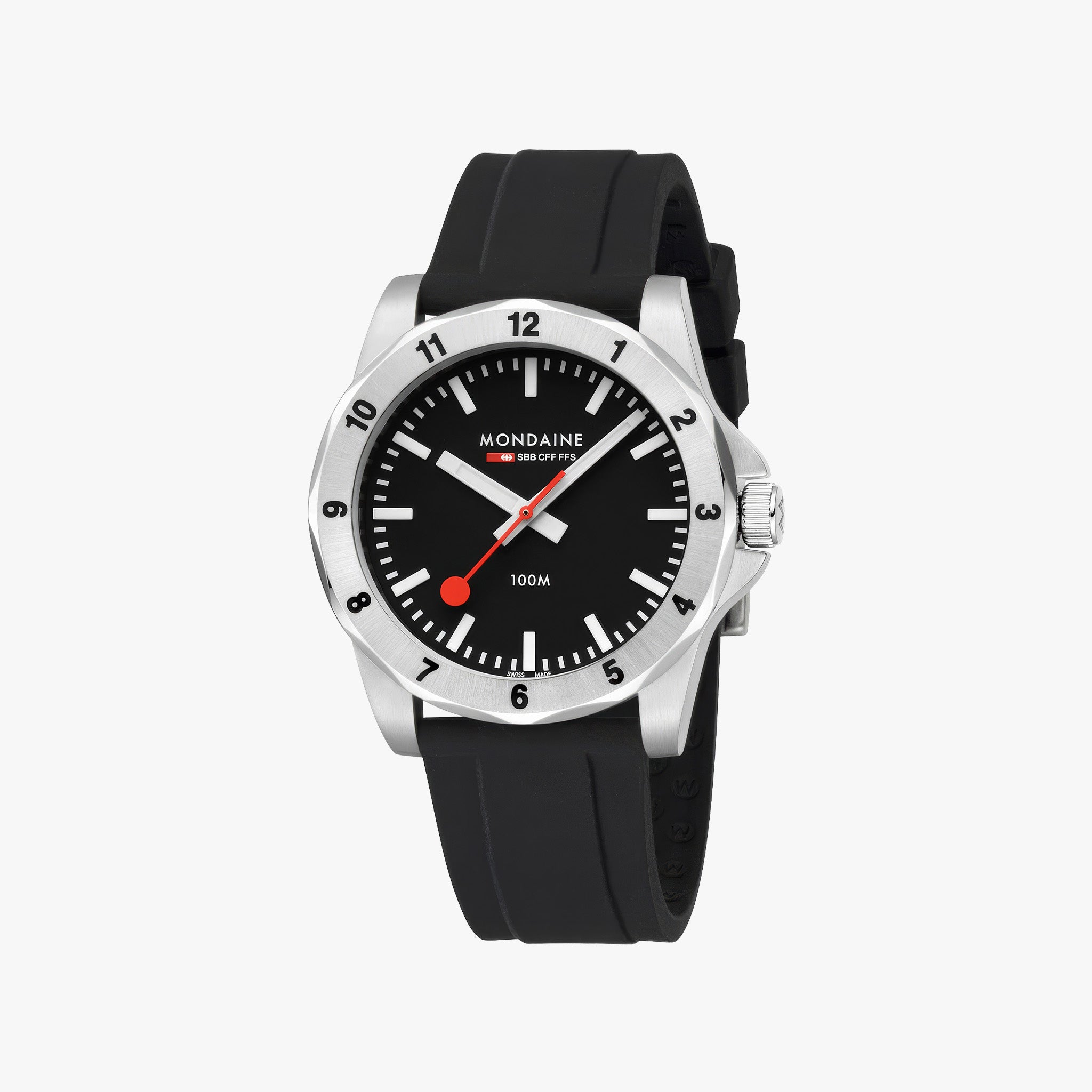 Numeri | 42 mm | Silicone Rubber Black