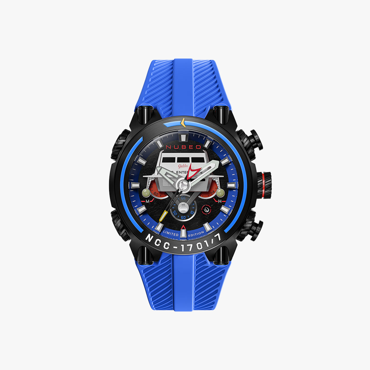 Deimos Chronograph Star Trek Galileo Limited Edition Erkek Kol Saati | 52 mm | Starship Blue
