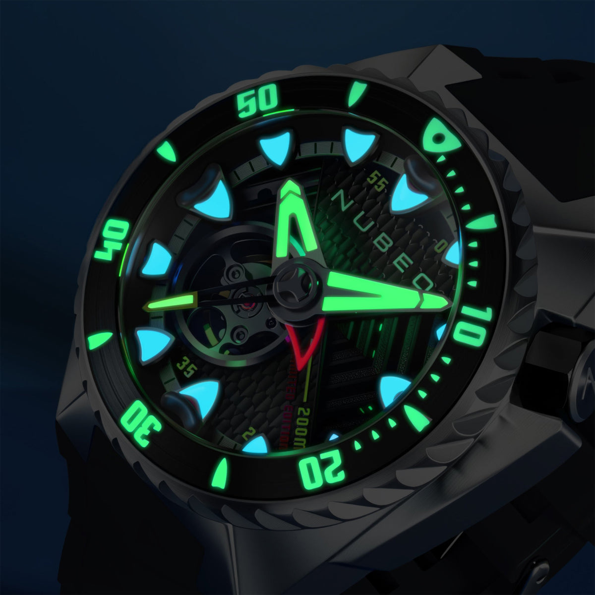 Megalodon Automatic Limited Edition Erkek Kol Saati | 44 mm | Predator Black