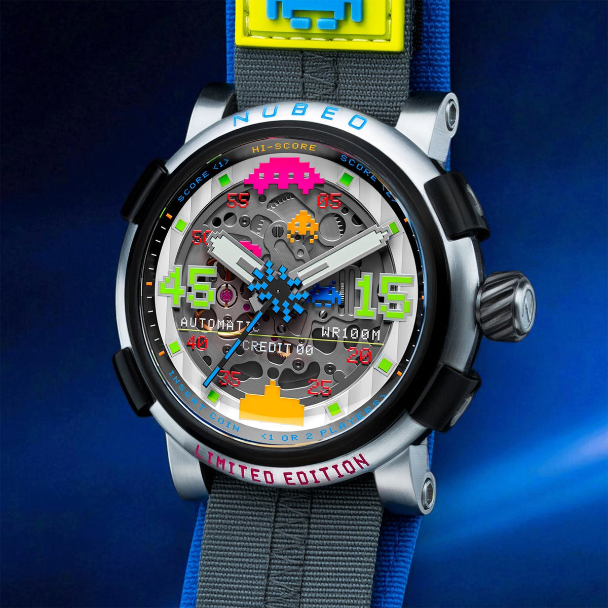 Orion Automatic Space Invaders Limited Edition Erkek Kol Saati | 50 mm | Photon Silver