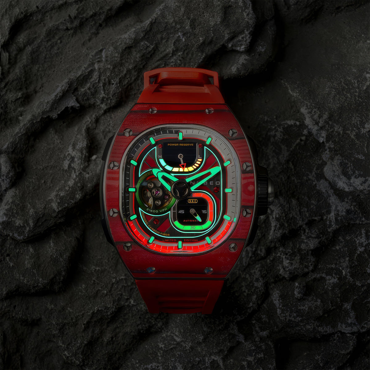 Viper Automatic Limited Edition Erkek Kol Saati | 44 mm | Devils Red