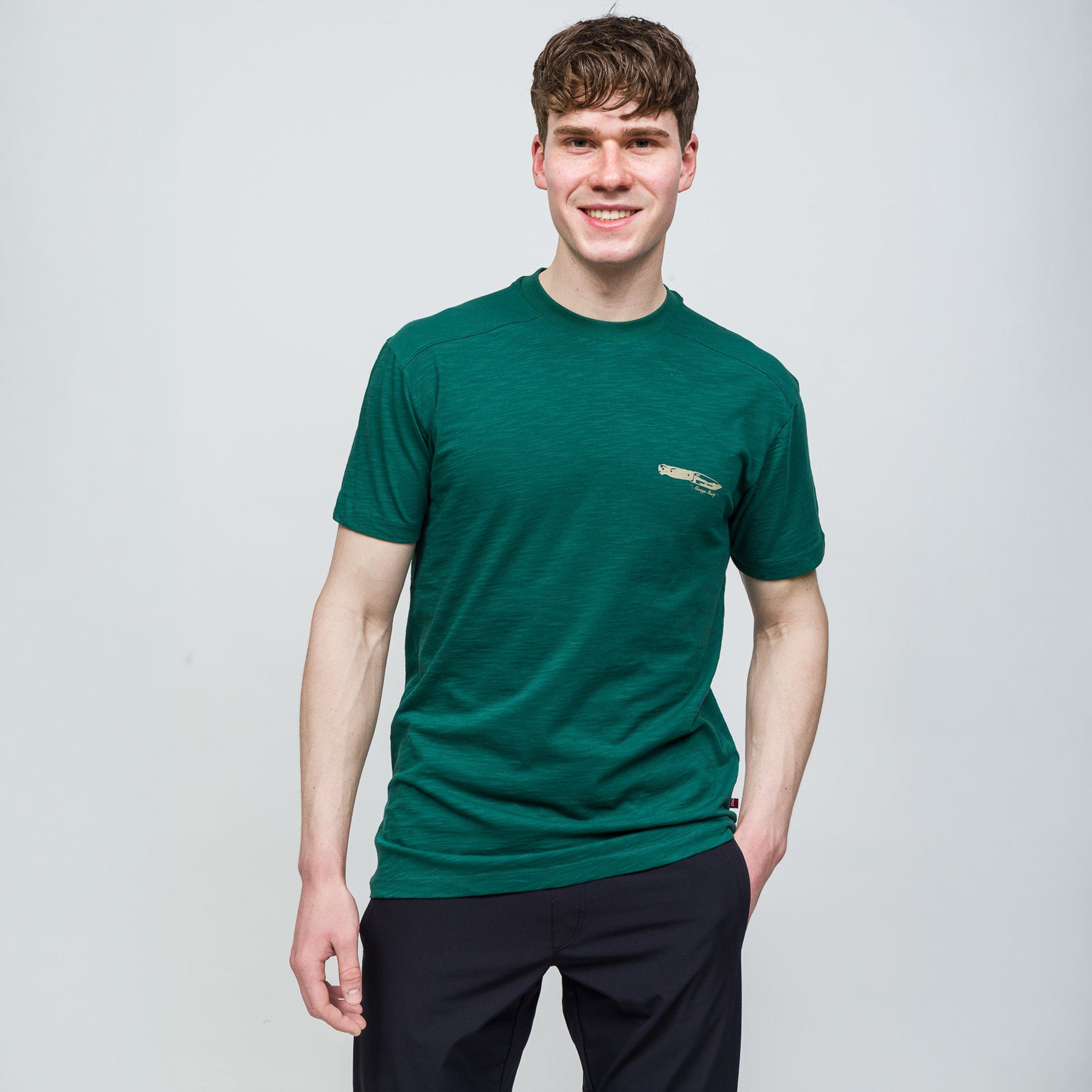 Bushcraft T-Shirt %100 Pamuk Printed | Yeşil