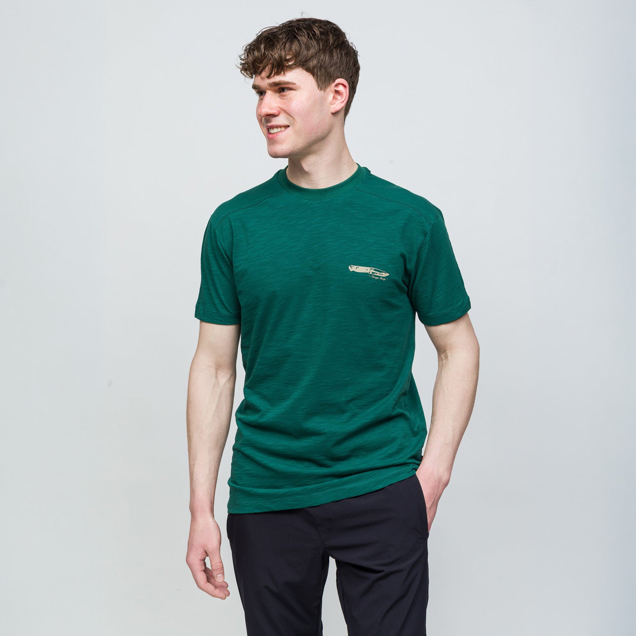 Bushcraft T-Shirt %100 Pamuk Printed | Yeşil