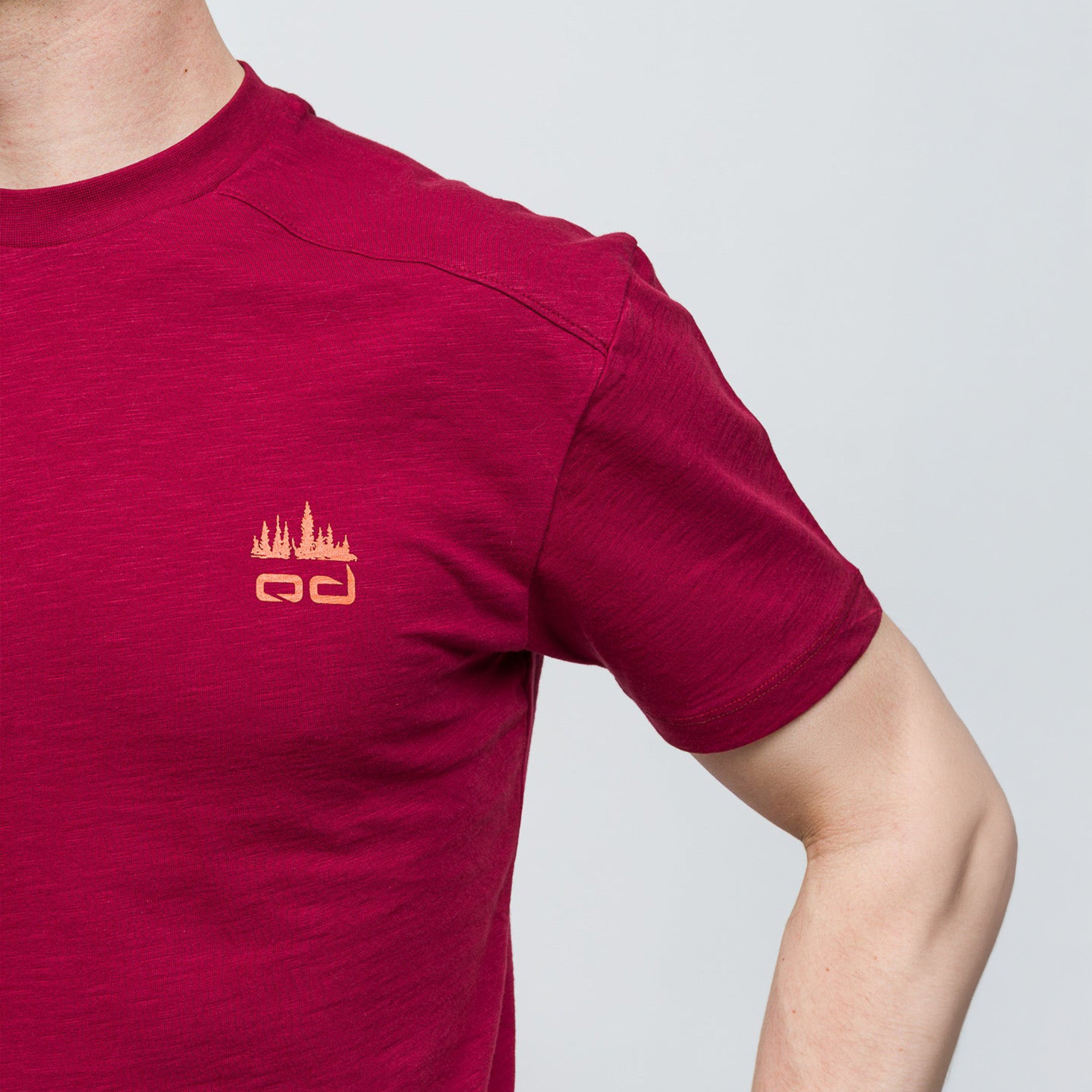 Traveller T-Shirt %100 Pamuk Printed | Bordo